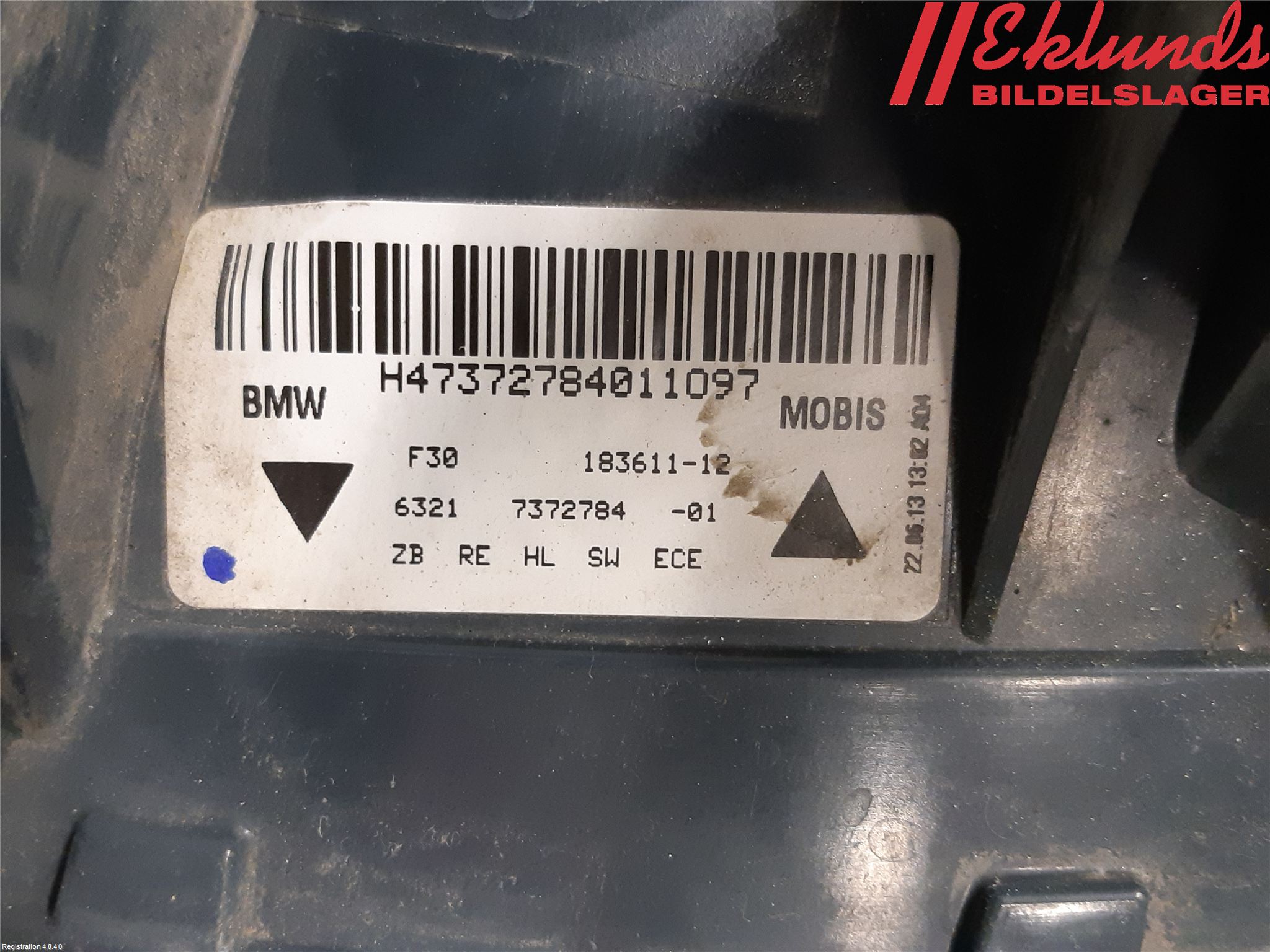 BMW 3 F30/F31/F80 12-19 Bakljus Höger