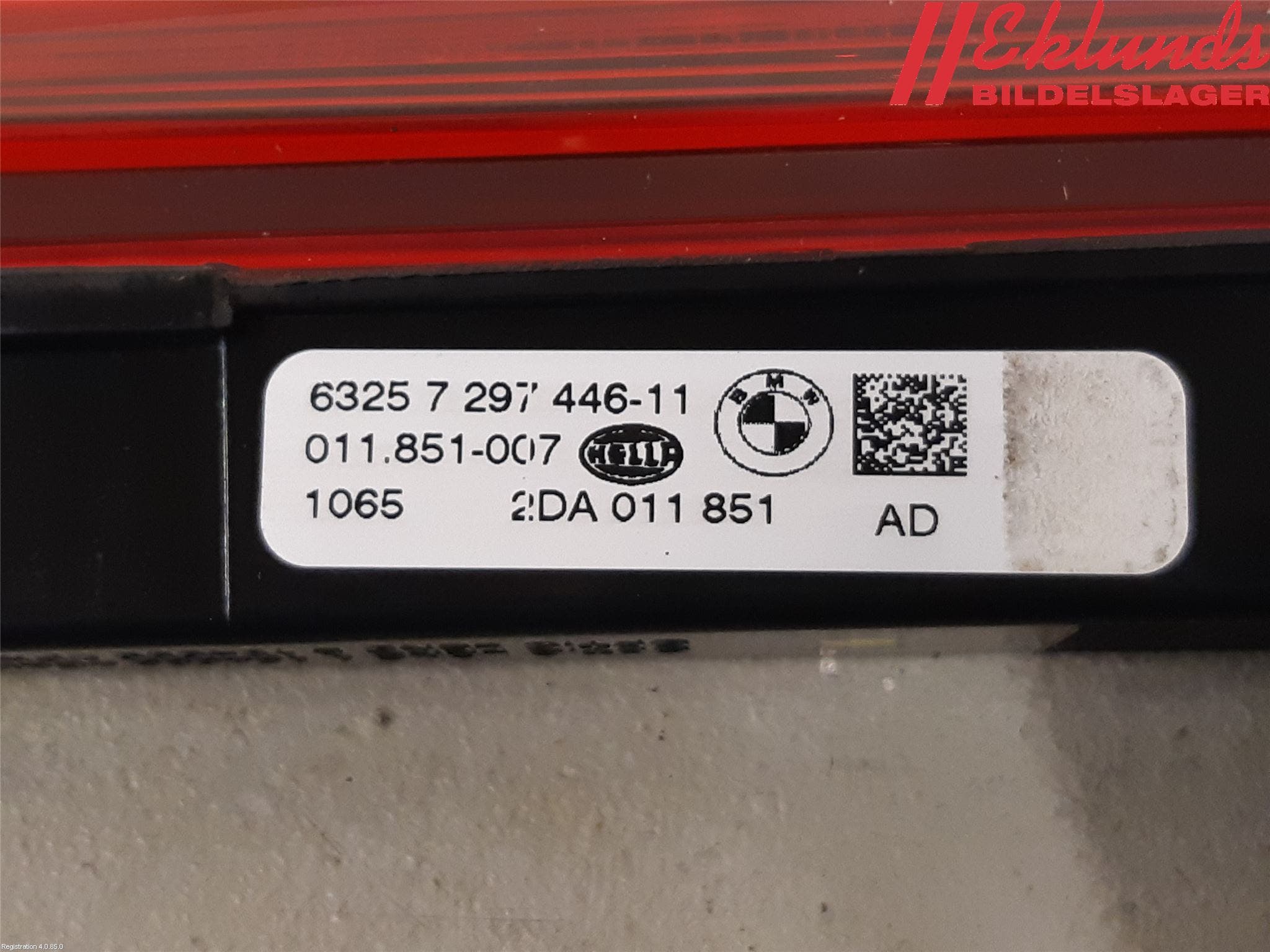 BMW X1 F48 15-22 Bromsljus Bakruta