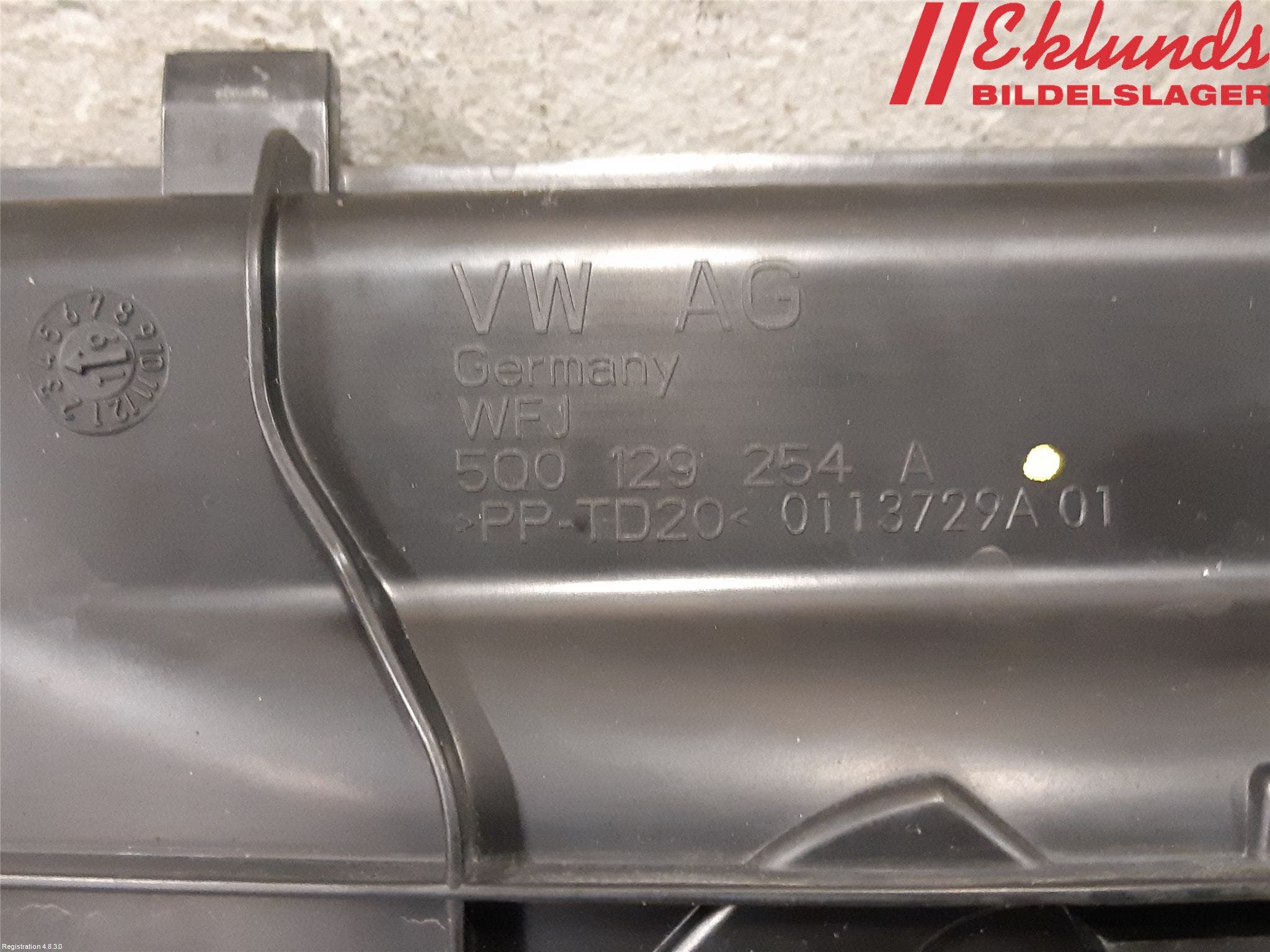 Volkswagen VW GOLF / E-GOLF VII 13-20 Deflektor Plåt-Plast Kylning