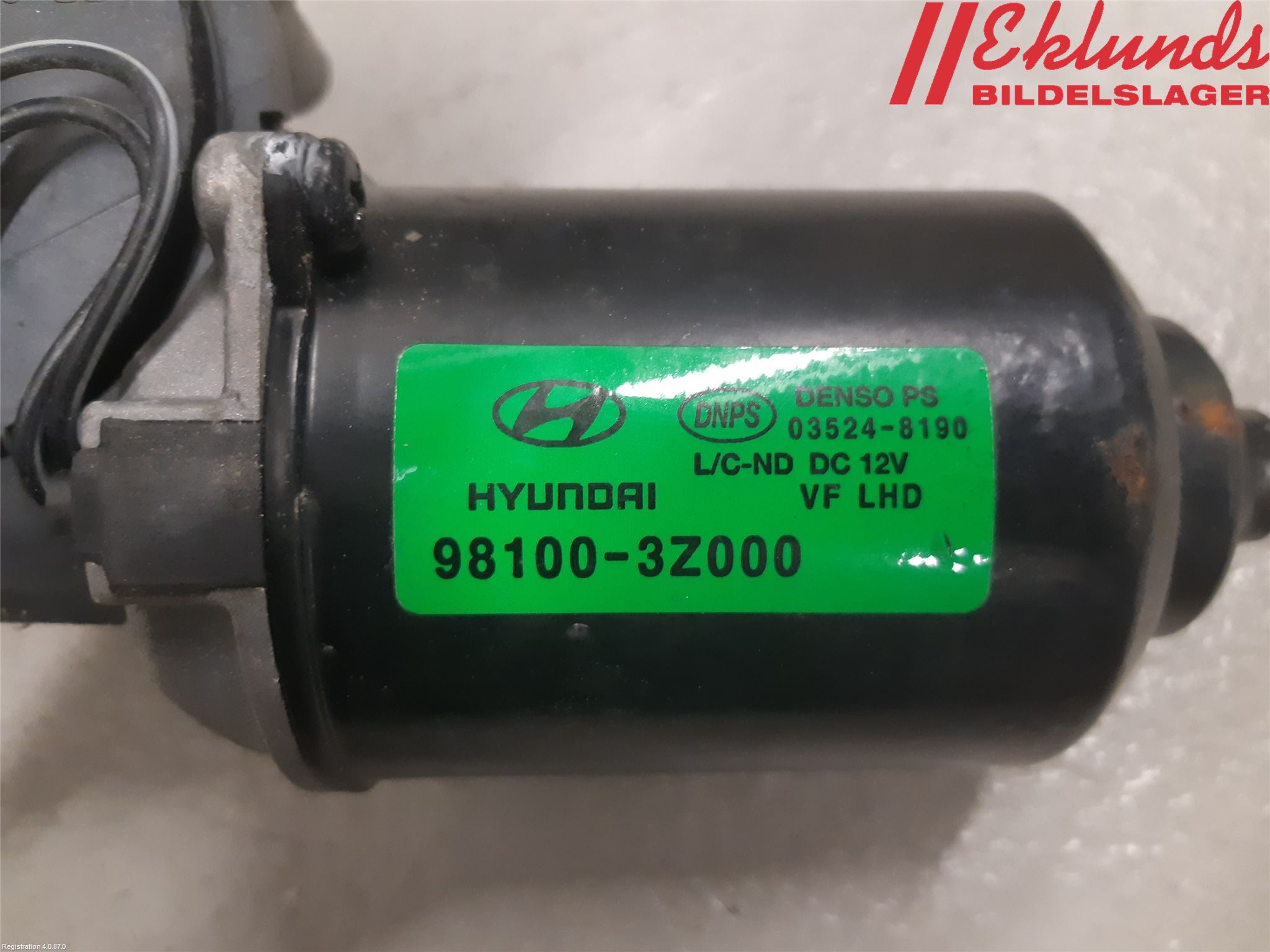 Hyundai i40 16-18 Torkarmotor Vindruta