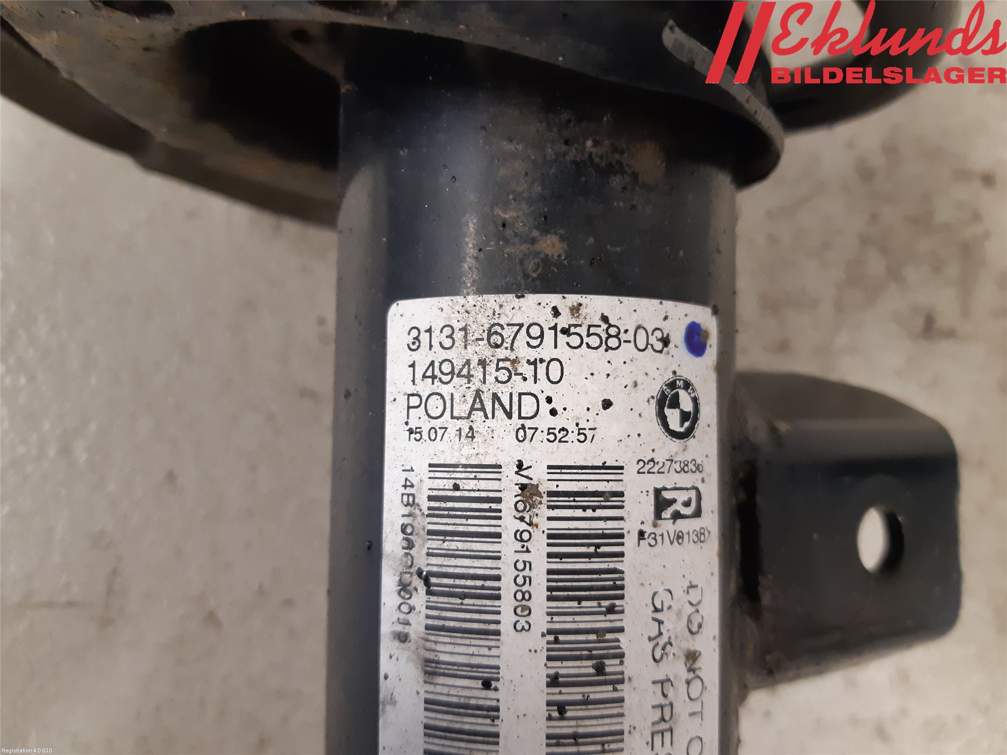 BMW 3 F30/F31/F80 12-19 Fjäderben Fram Höger