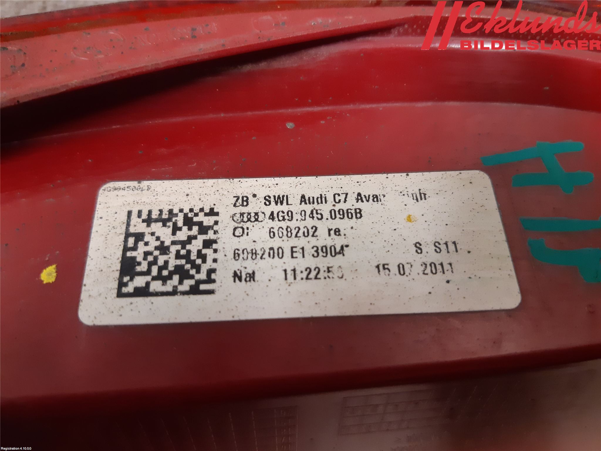 Audi A6/S6 4G 11-18 Bakljus Höger