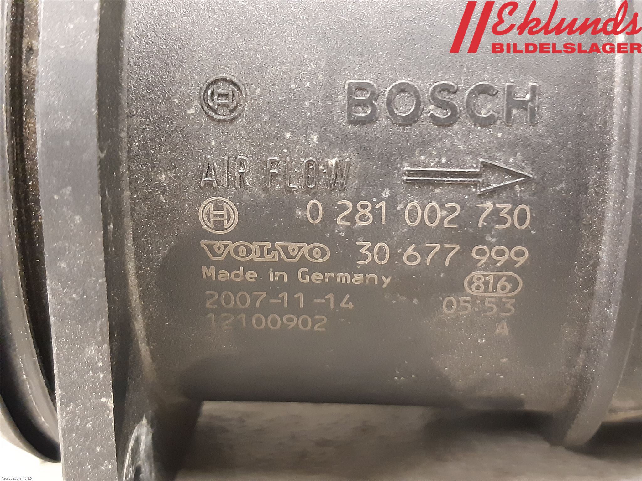 Volvo S80 07-13 Injluftmassamätare