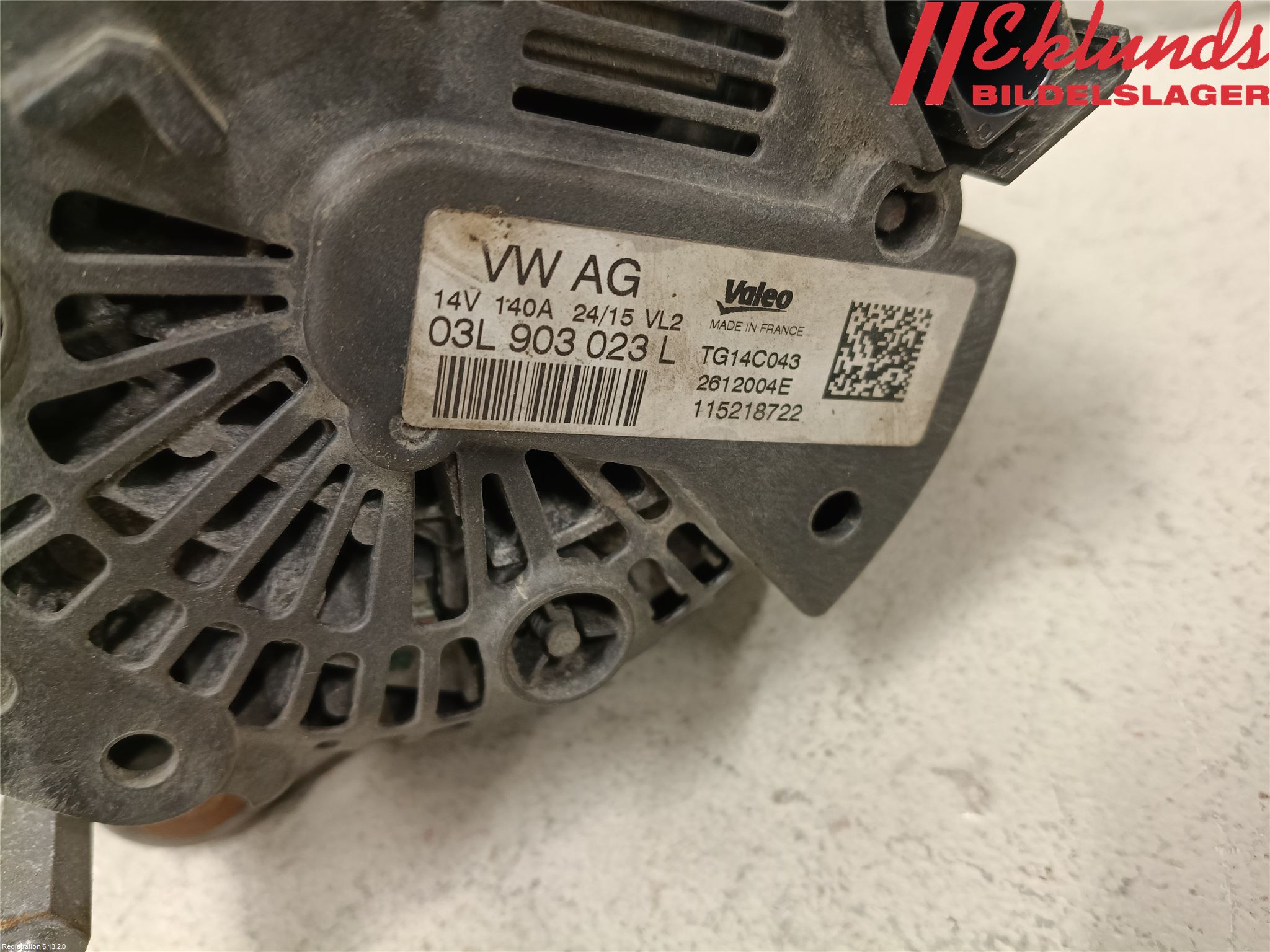 Volkswagen VW TIGUAN 07-16 Generator