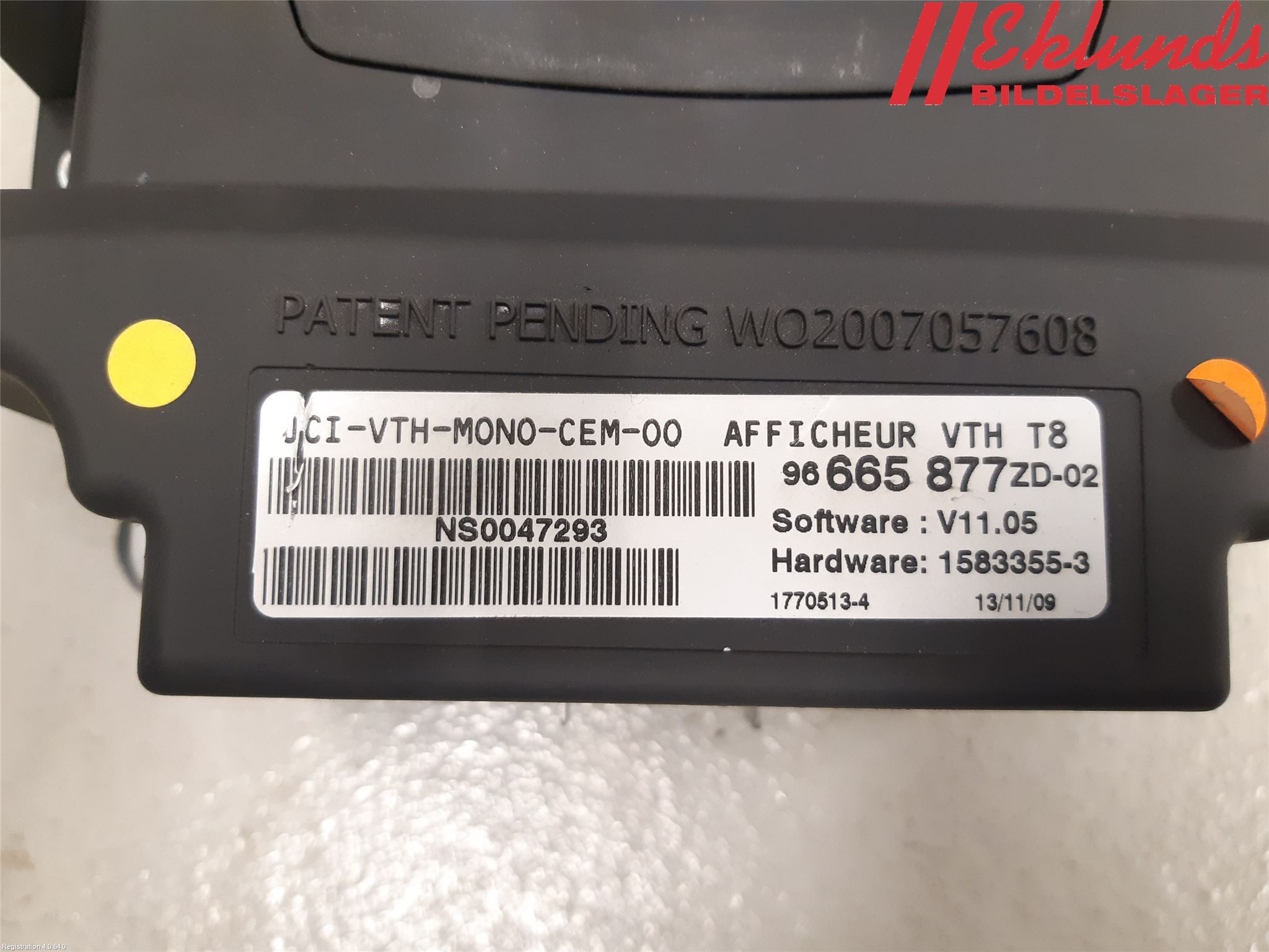 Peugeot 3008 09-16 Kontrolldisplay