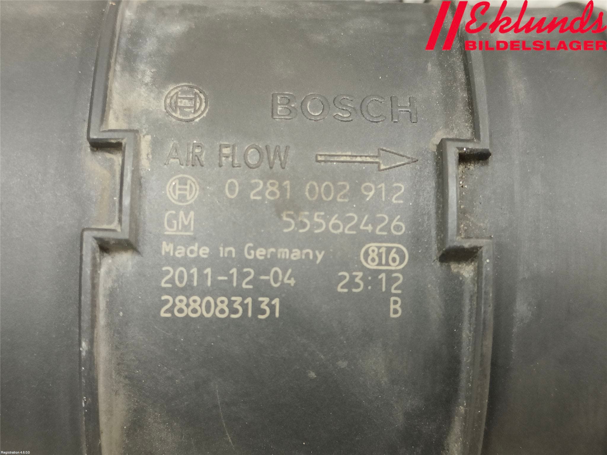 Opel INSIGNIA 09-16 Injluftmassamätare