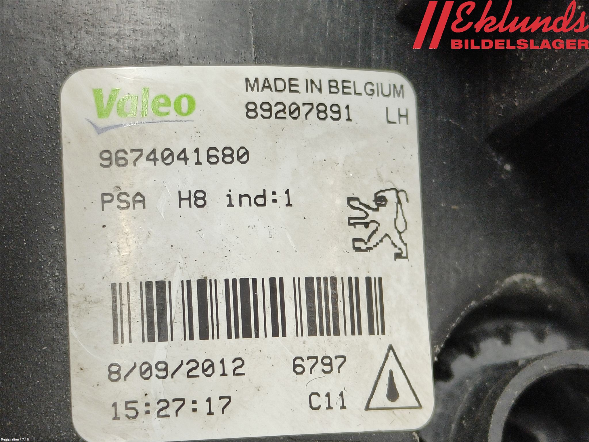 Peugeot 308 08-13 Dimljus-Varselljus Fram