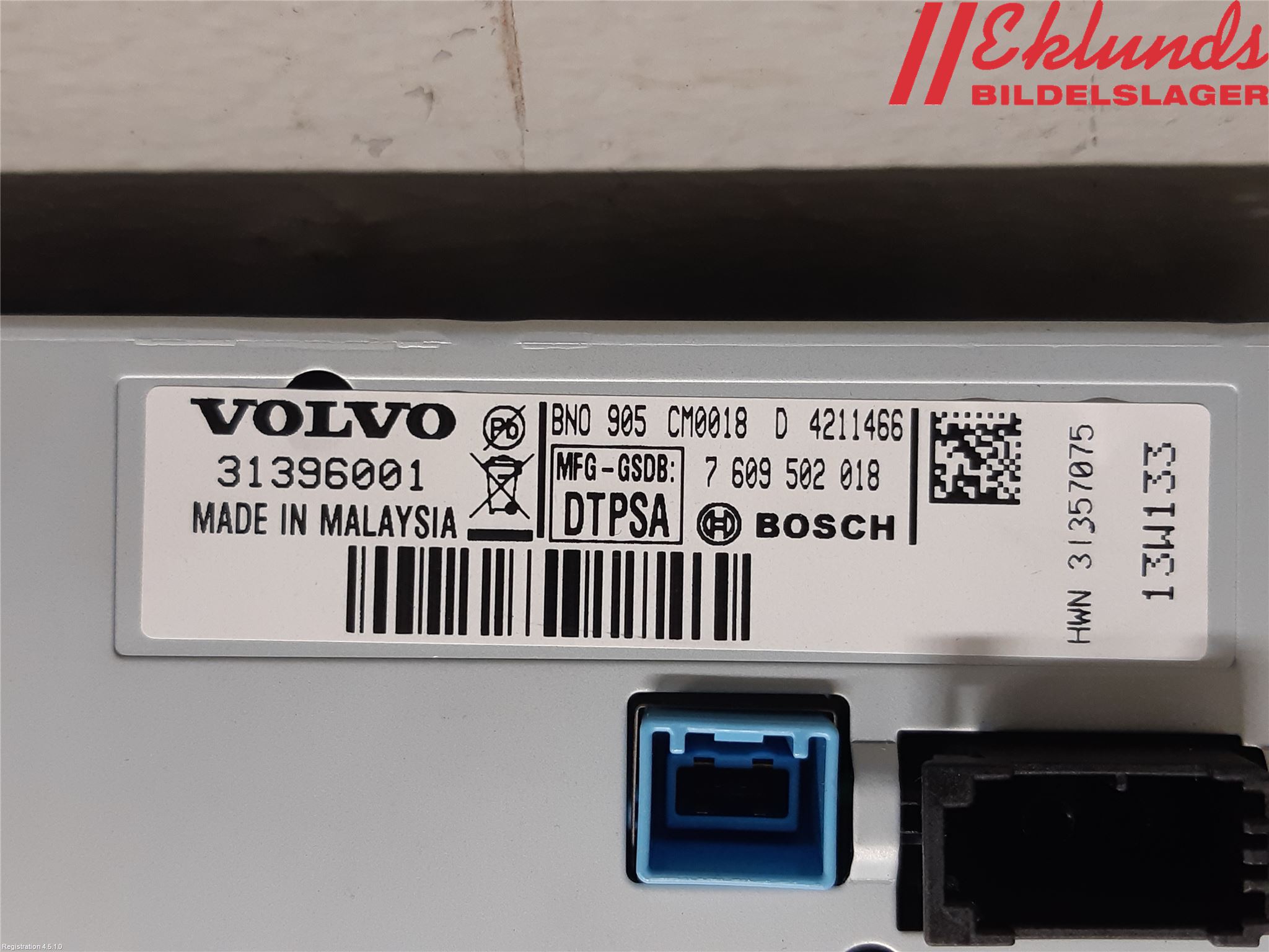 Volvo XC60 09-13 Cd Radio - Multimediapanel