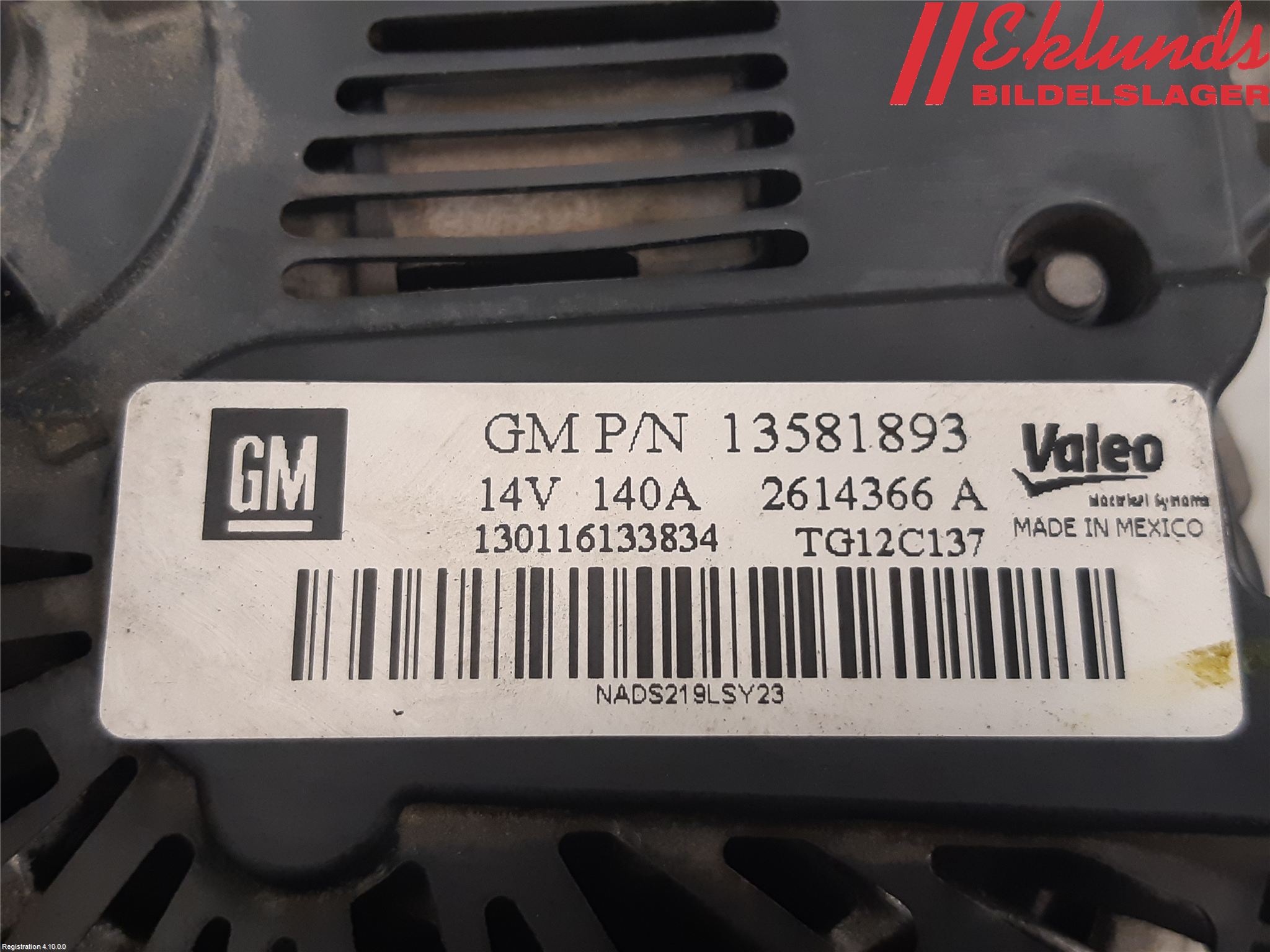 GM CHEVROLET CRUZE Generator