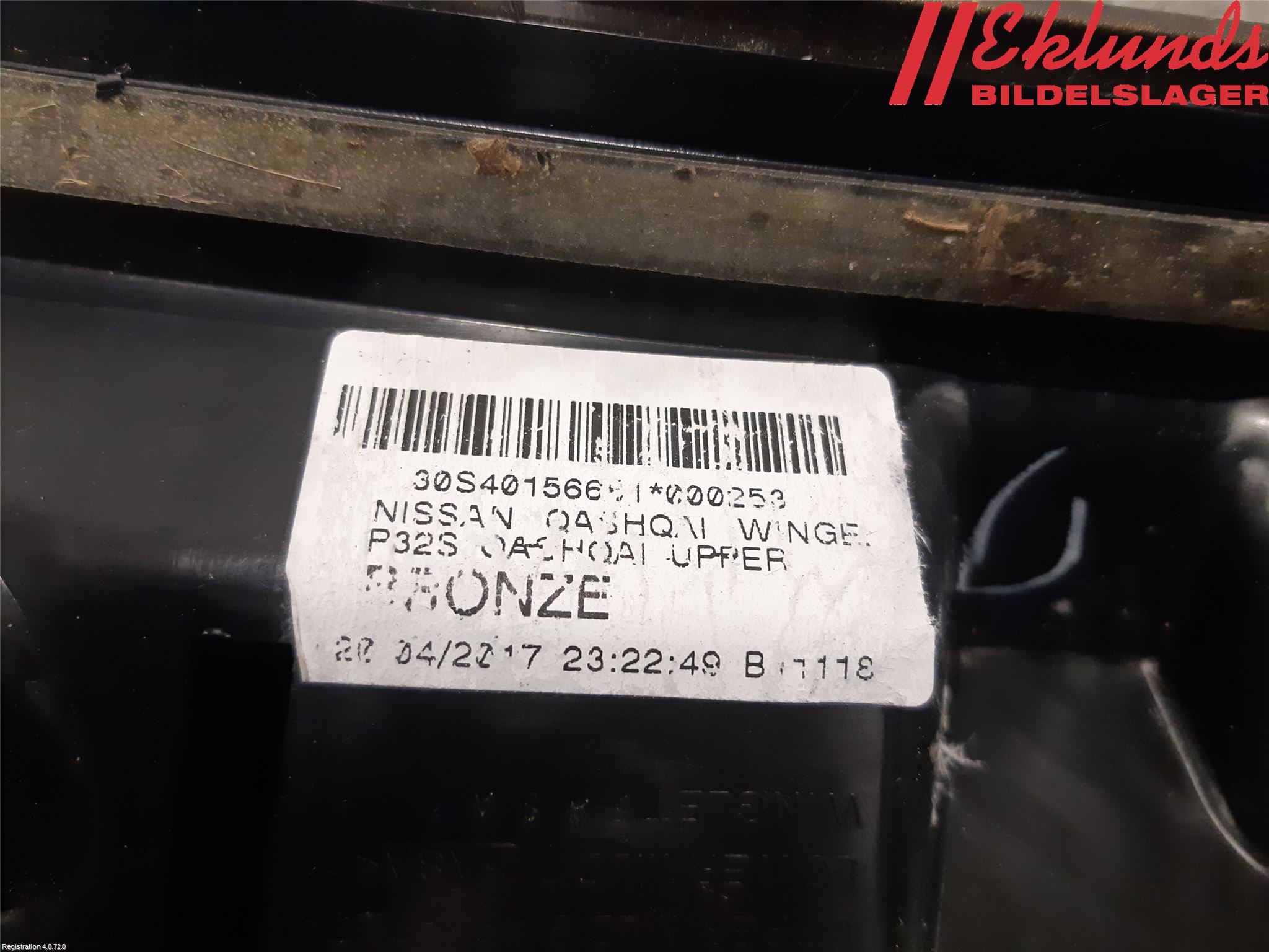 Nissan QASHQAI 14-17 Spoiler Baklucka