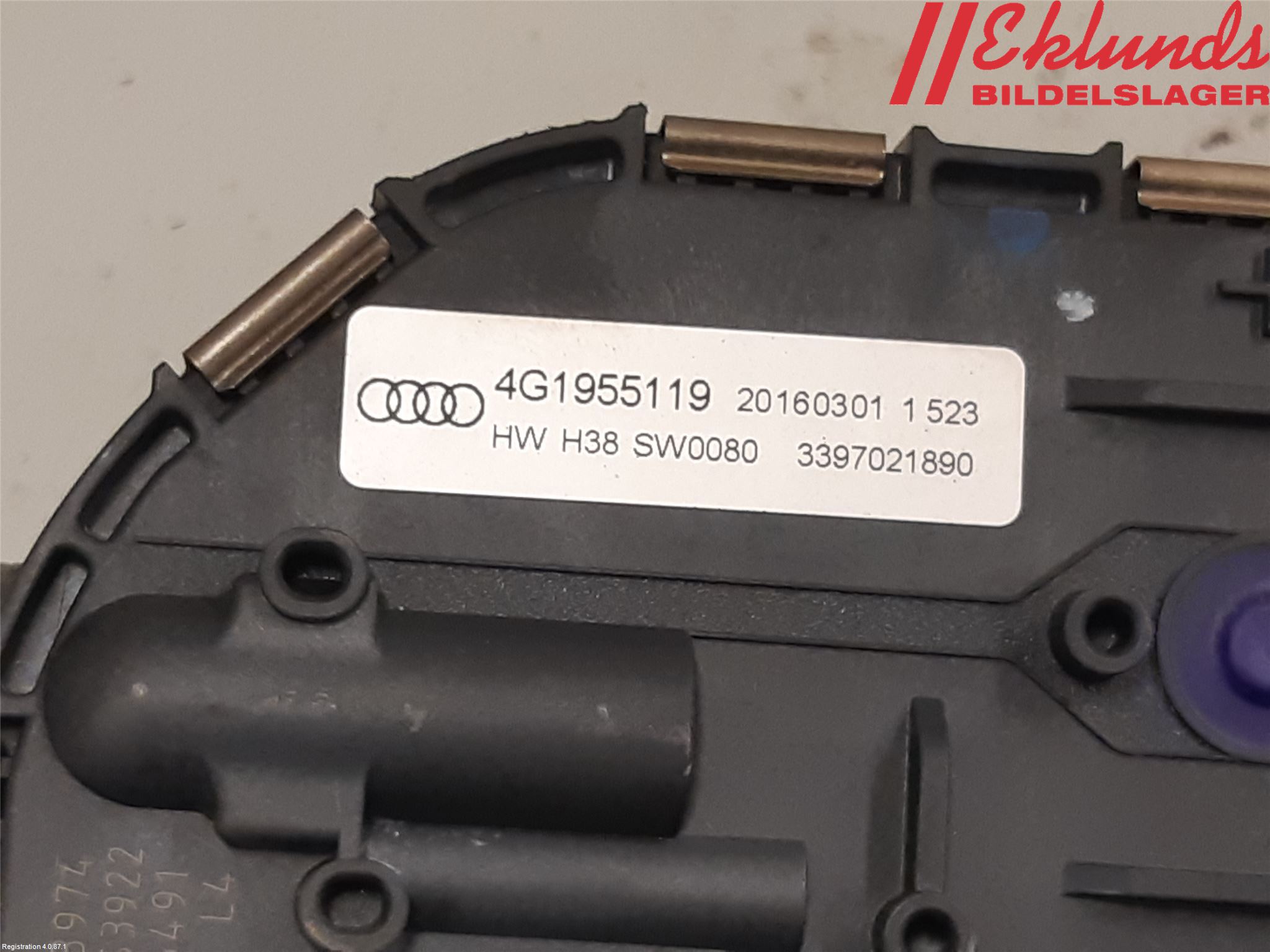 Audi A7/S7 4G 11-17 Torkarmotor Vindruta