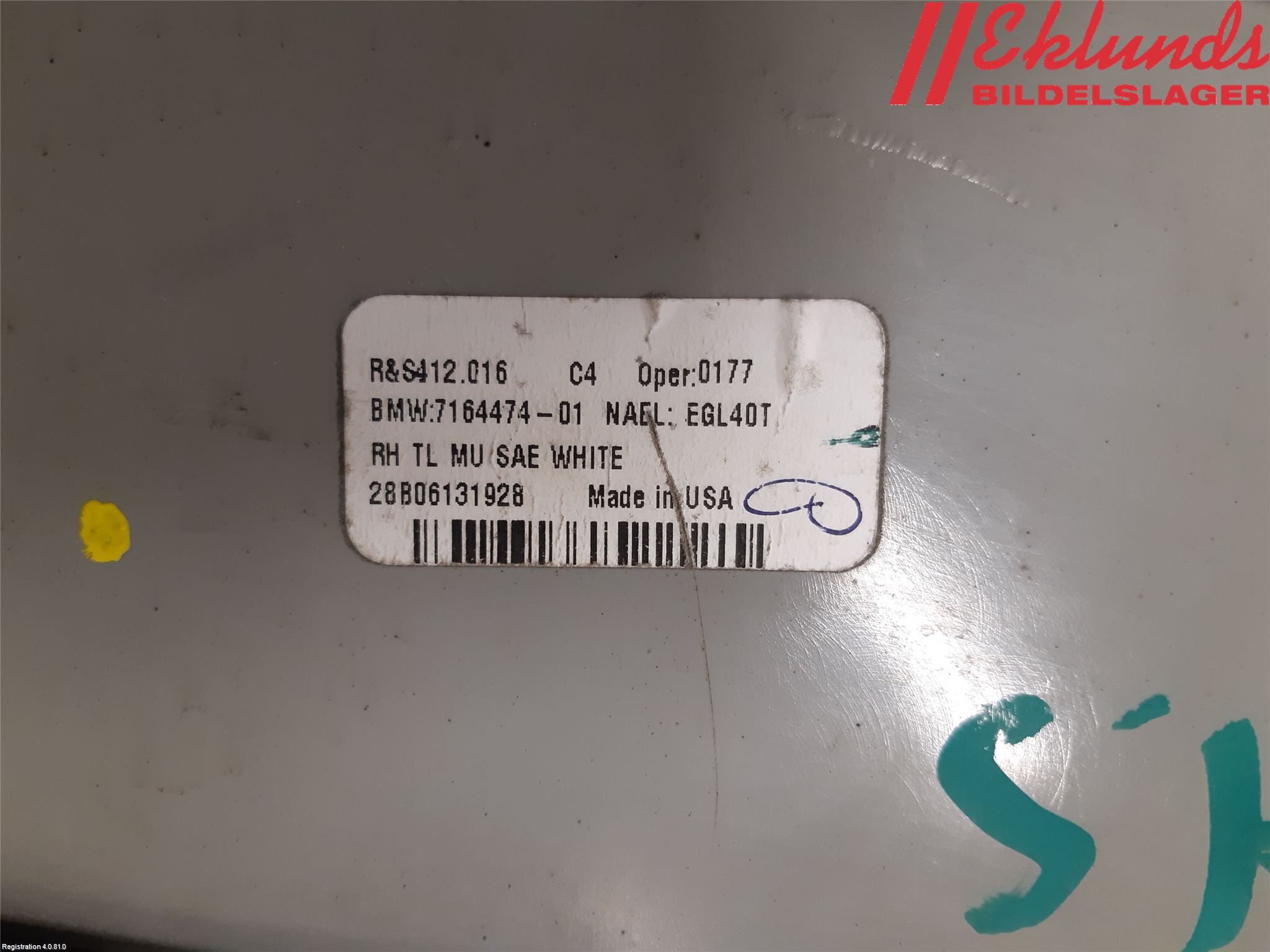 BMW X5 E53     99-06 Bakljus Höger