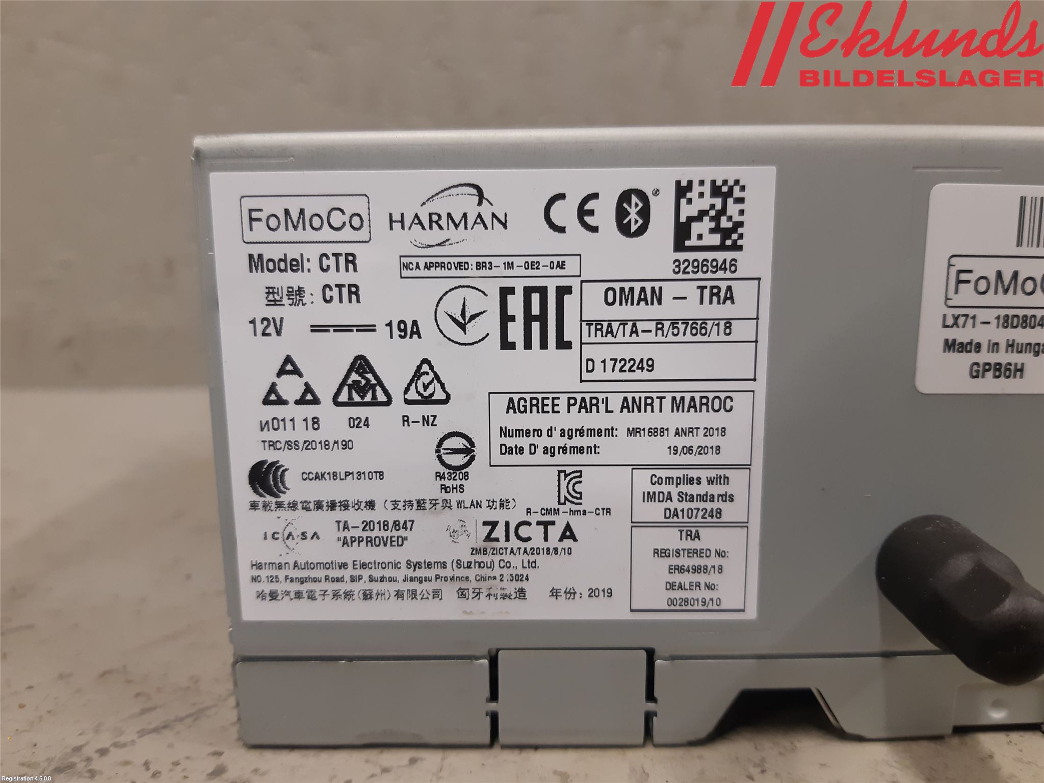 Ford FOCUS 19- Radio-Stereo Förstärkare