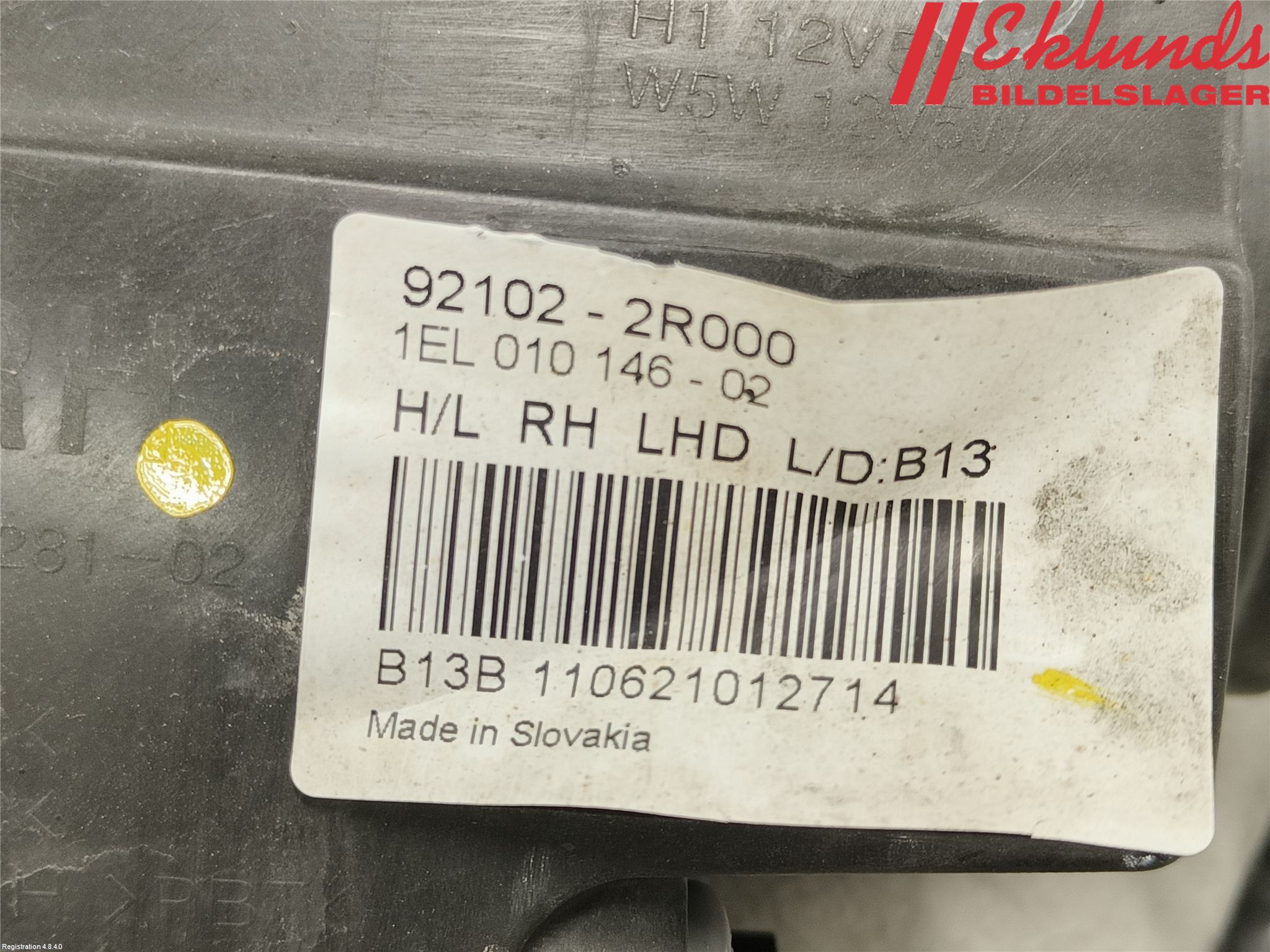 Hyundai i30 FD 07-12 Strålkastare Höger