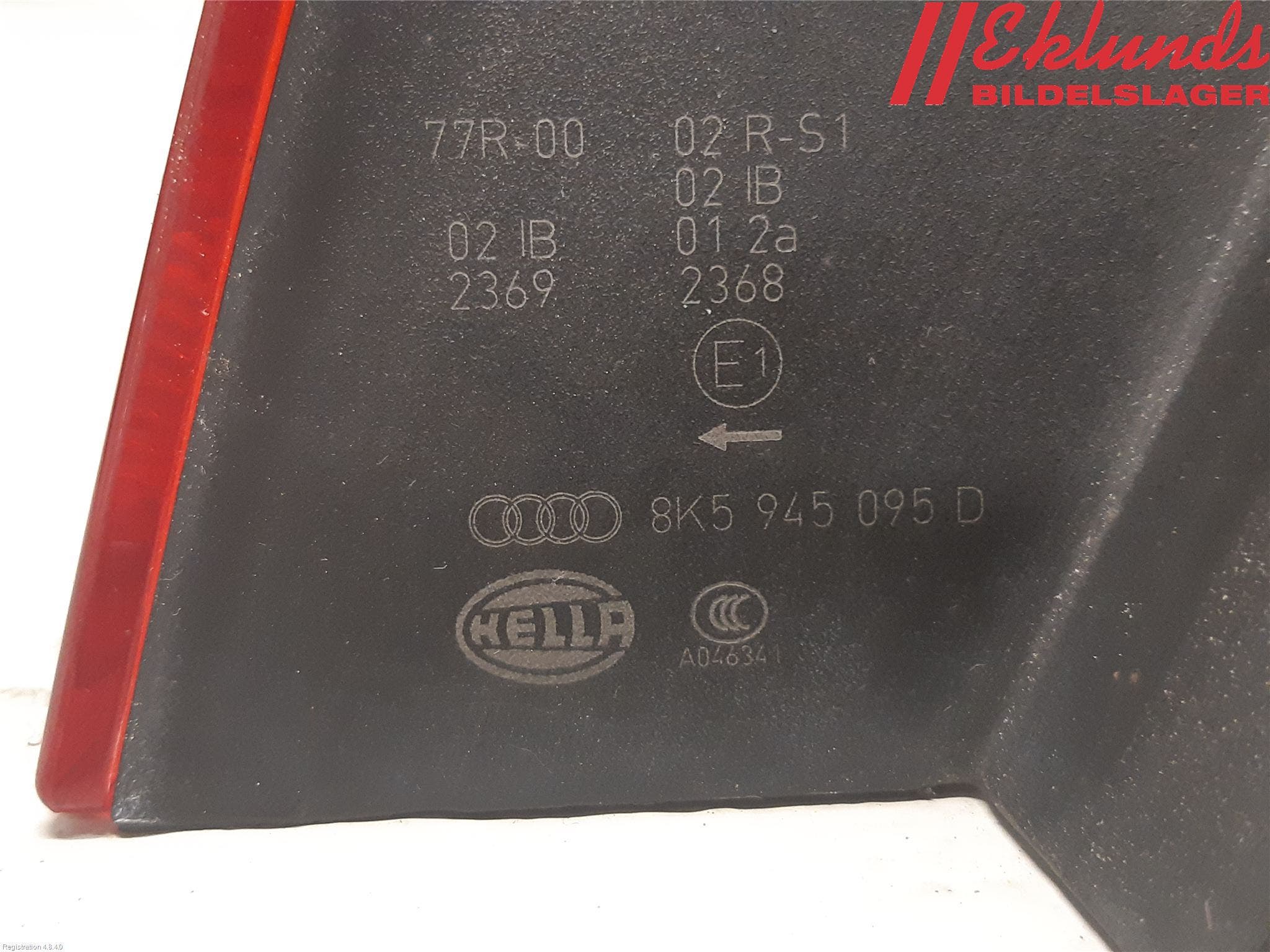 Audi A4/S4 08-11 Bakljus Vänster