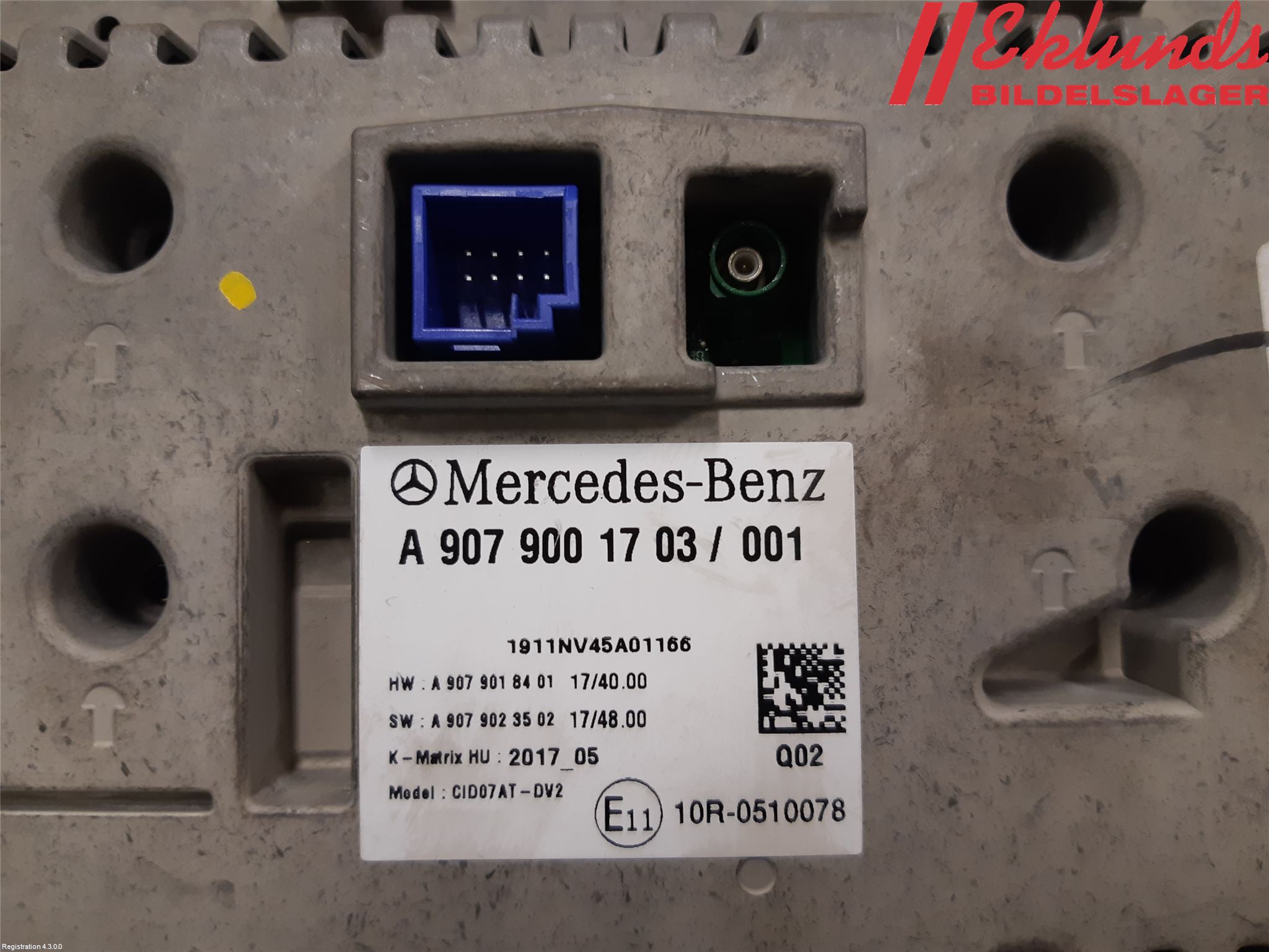 Mercedes-Benz MB SPRINTER (W907/W910) 19- Bildskärm