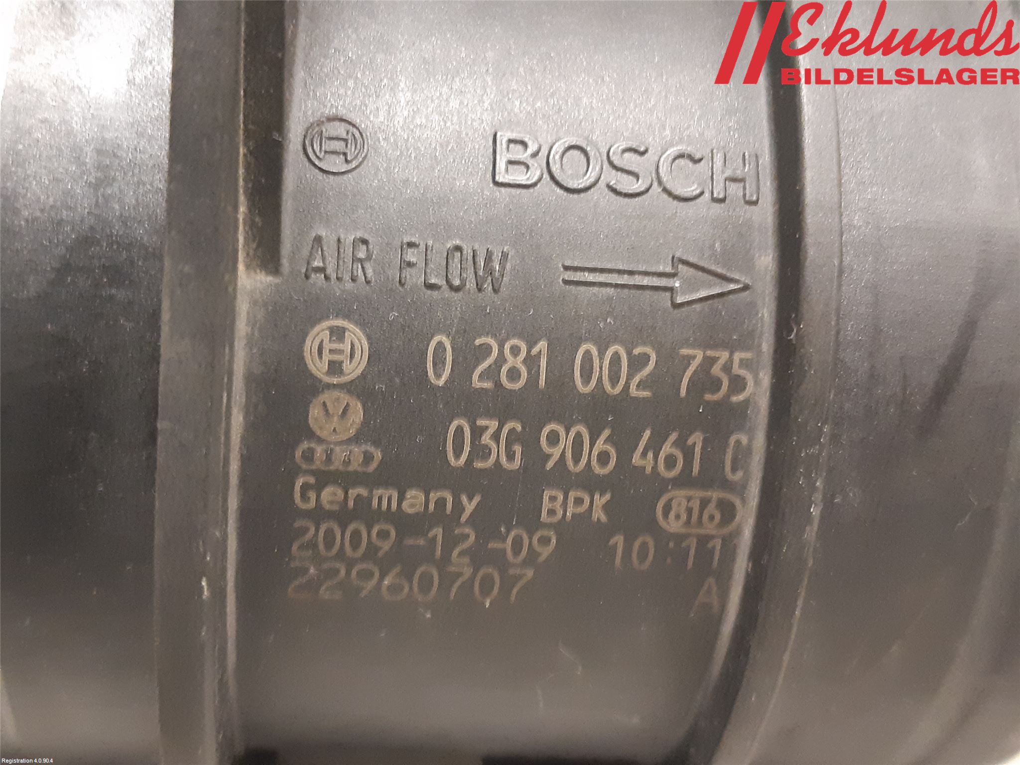 Audi A4/S4 08-11 Injluftmassamätare