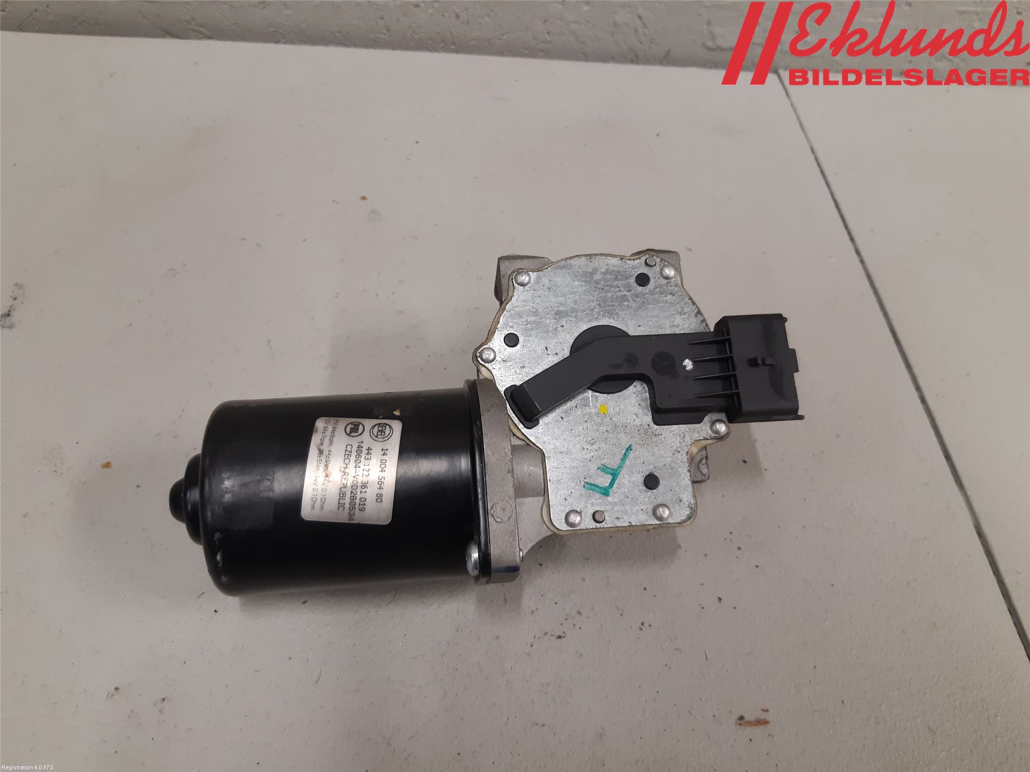 Peugeot EXPERT 07-14 Torkarmotor Vindruta