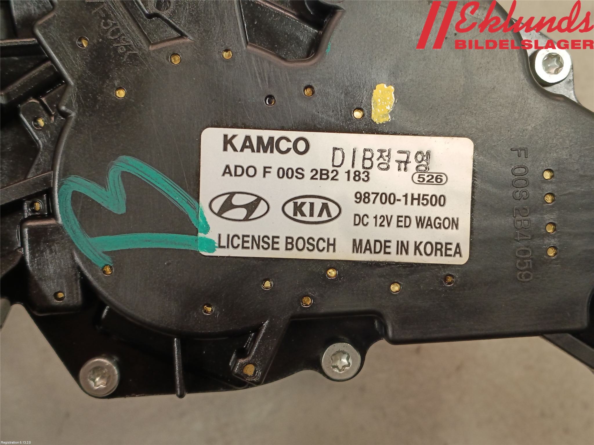 Kia CEED 06-12 Torkarmotor Baklucka