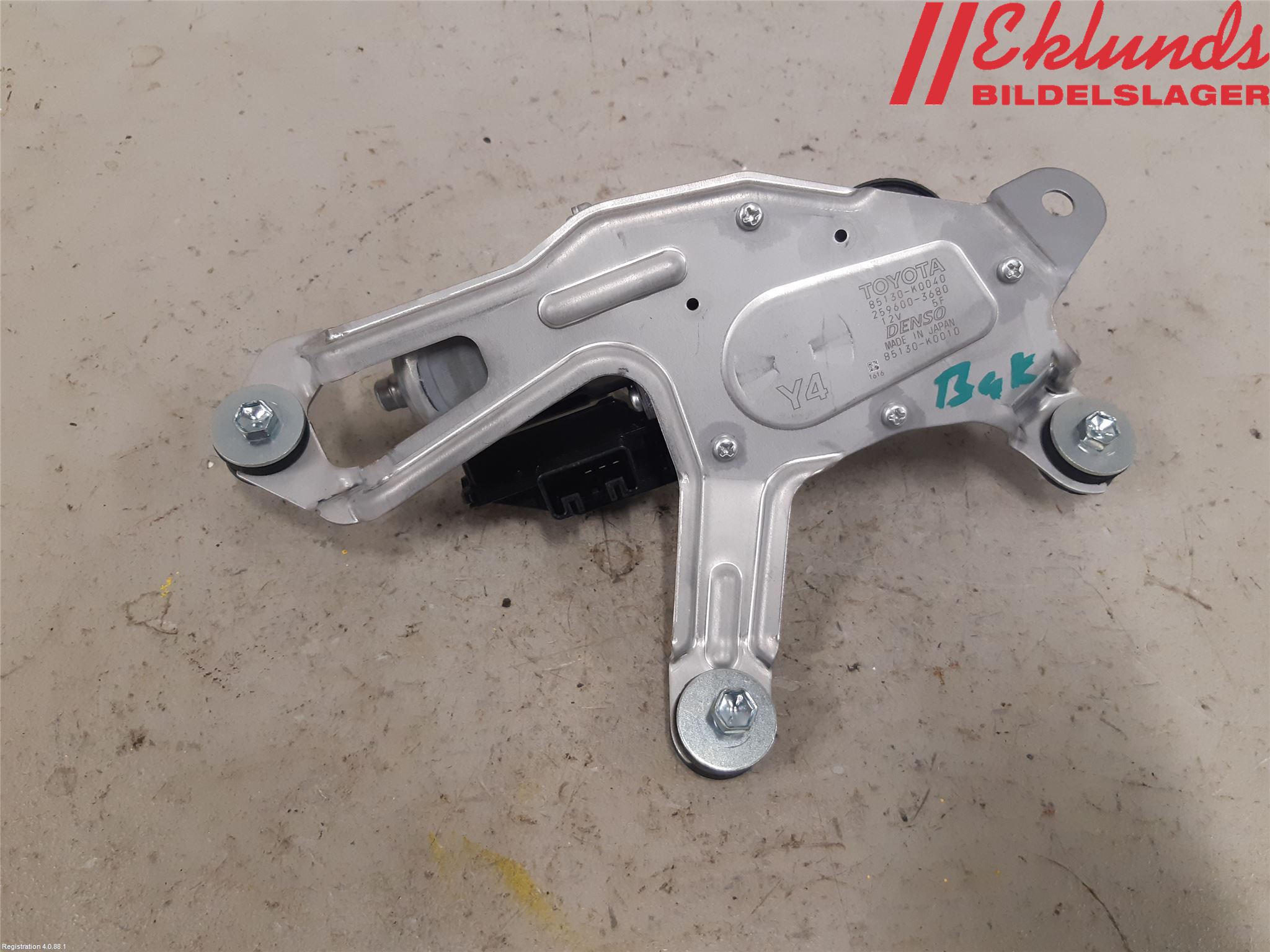 Toyota YARIS XP21 20- Torkarmotor Baklucka