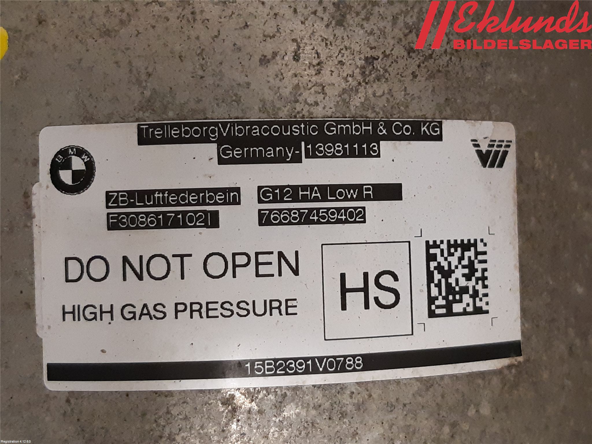 BMW 7 G11/G12 15-22 Fjäderben Bak Höger