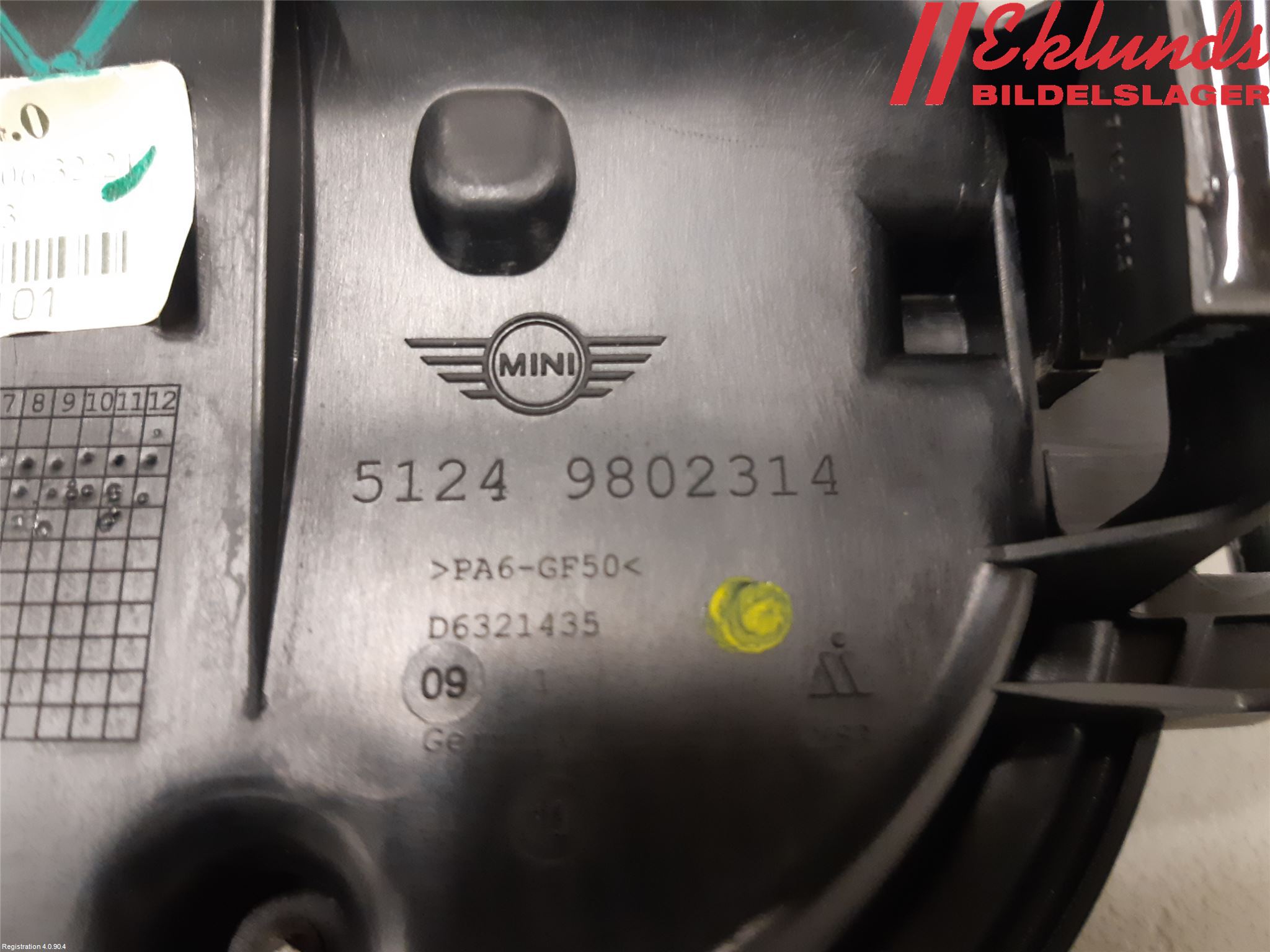 Mini COUPE R56 05-14 Bakluckehandtag