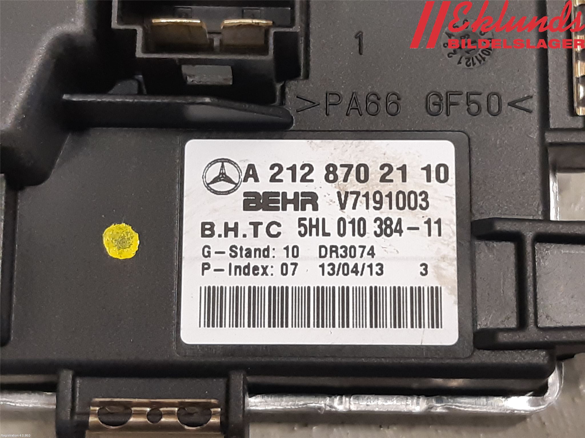 Mercedes-Benz MB GLK-KLASS (X204) 08-16 Värmefläktsmotstånd