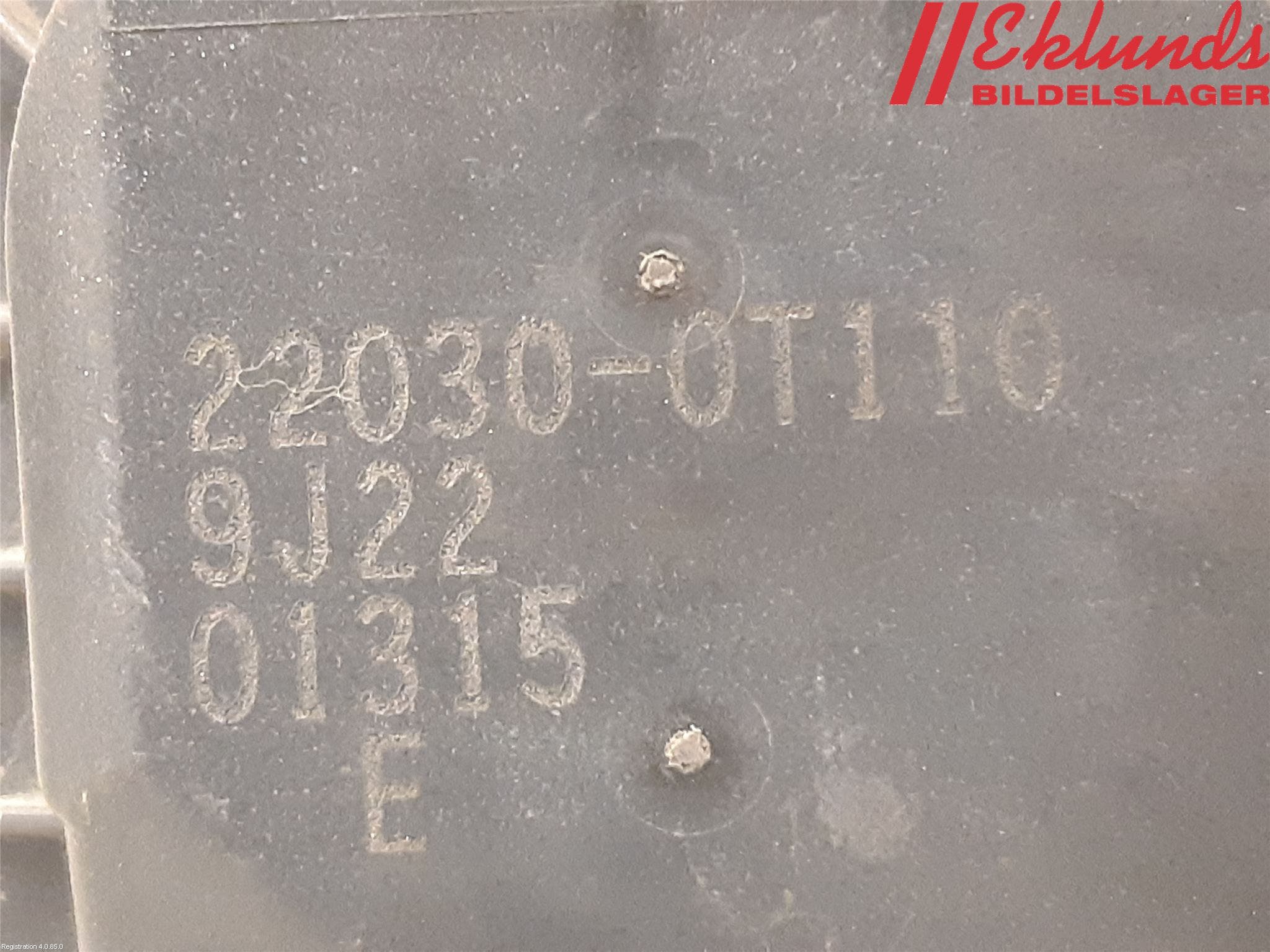 Toyota COROLLA 19- Injspjällhus