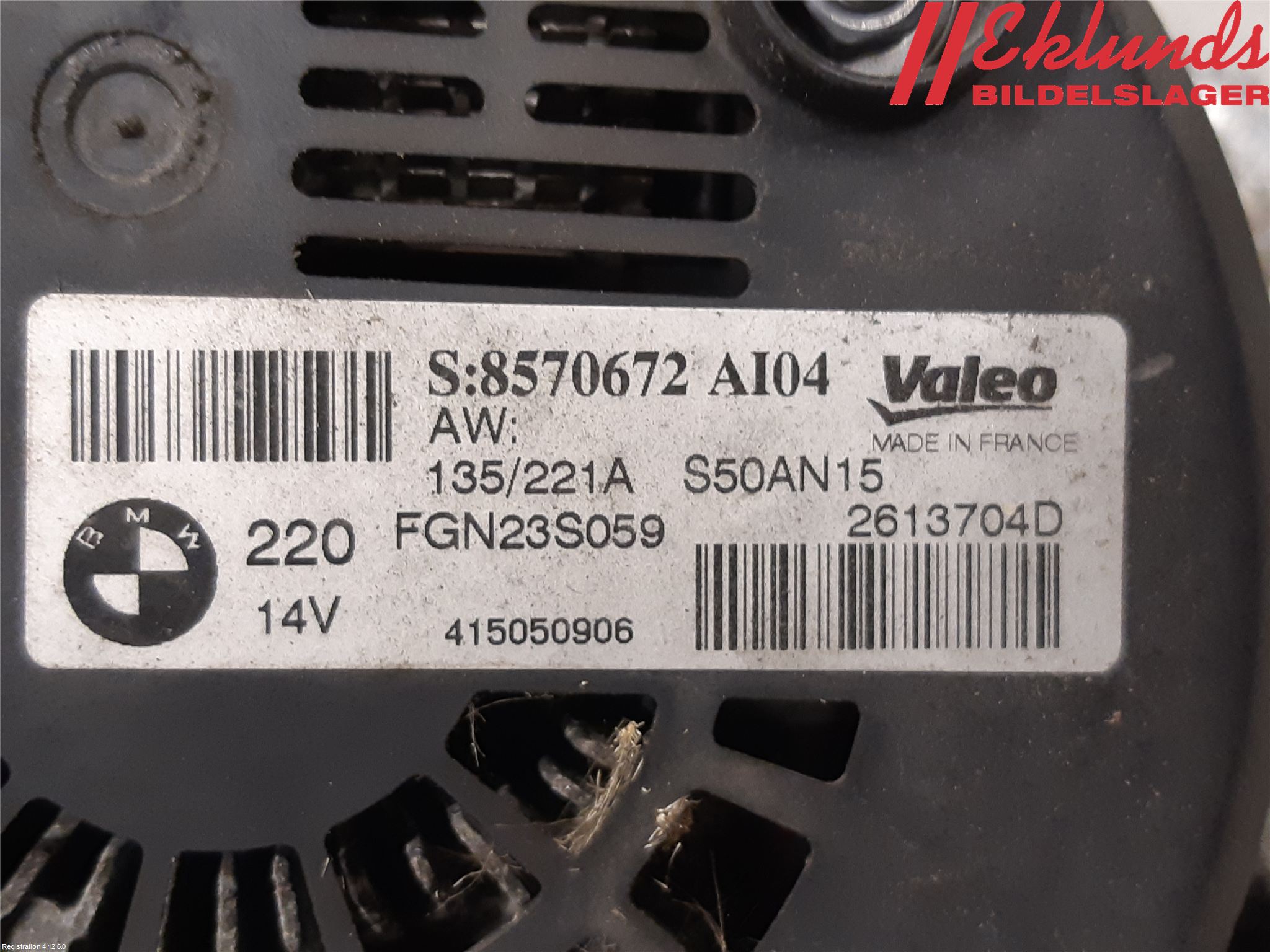 BMW X4 F26 14-18 Generator