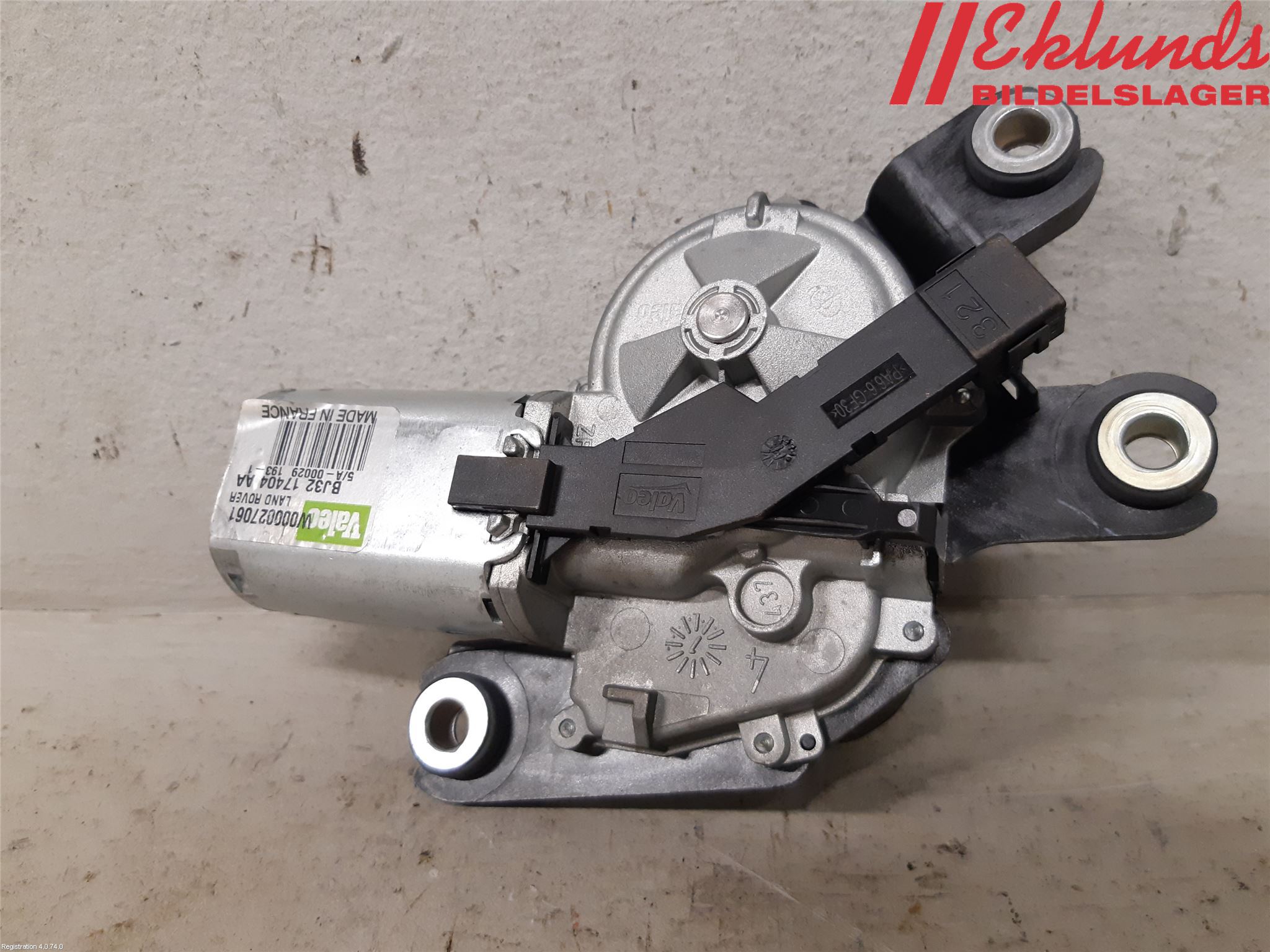 Landrover LAND ROVER RANGE ROVER EVOQUE (L538) 11-18 Torkarmotor Baklucka