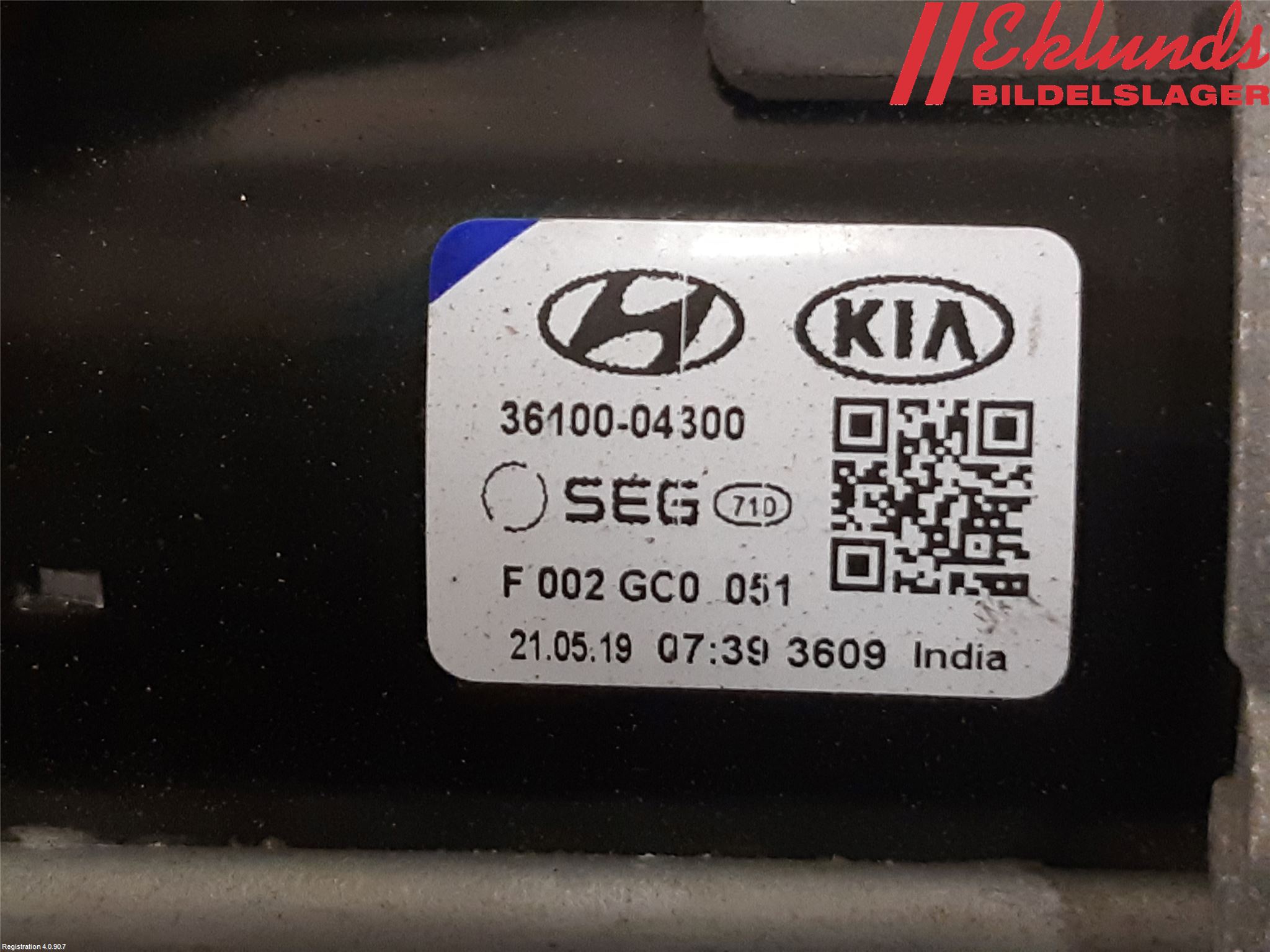 Kia PICANTO 17- Startmotor