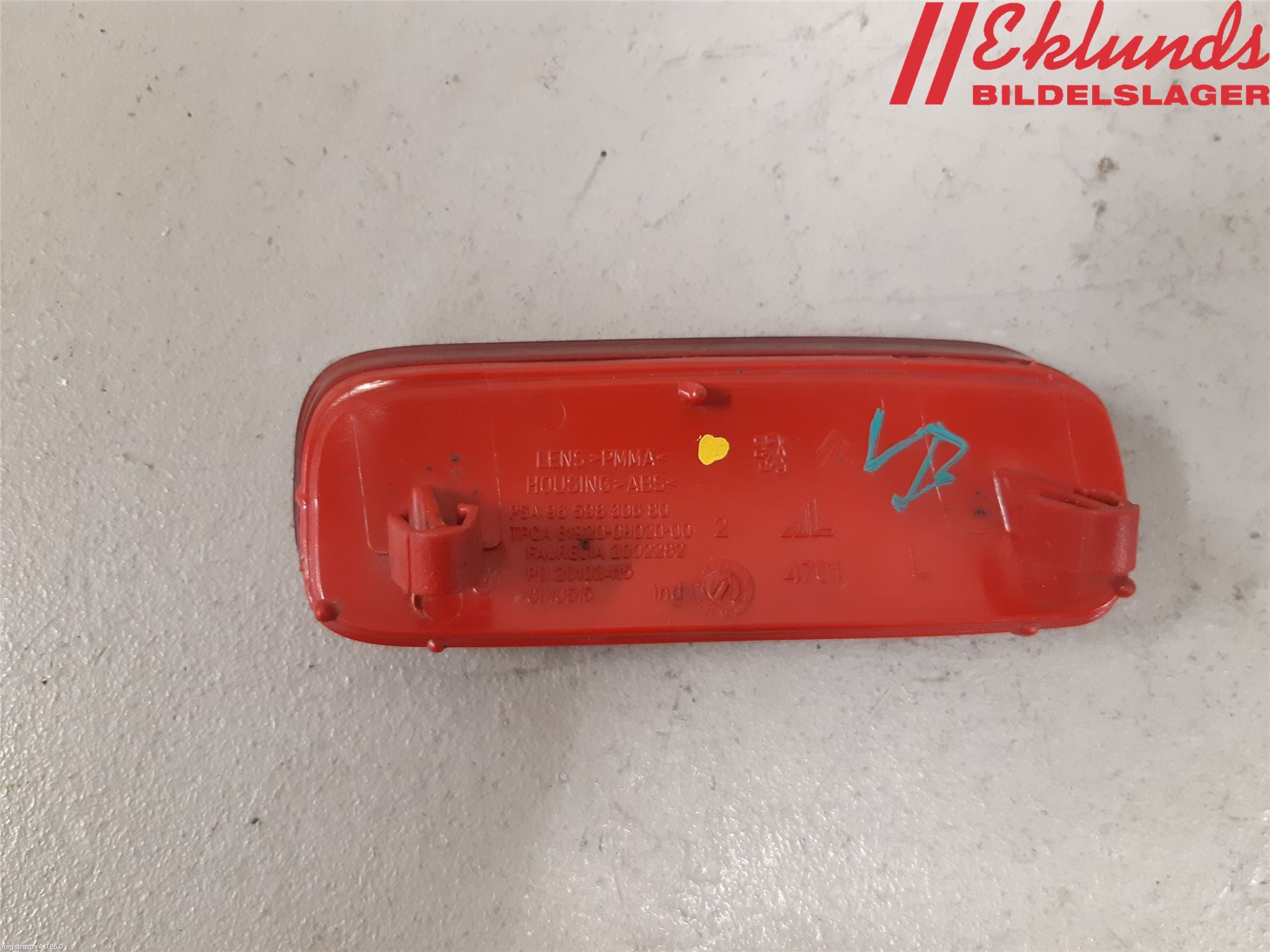 Toyota PROACE I 13-16 Dimljus/Reflex Bak