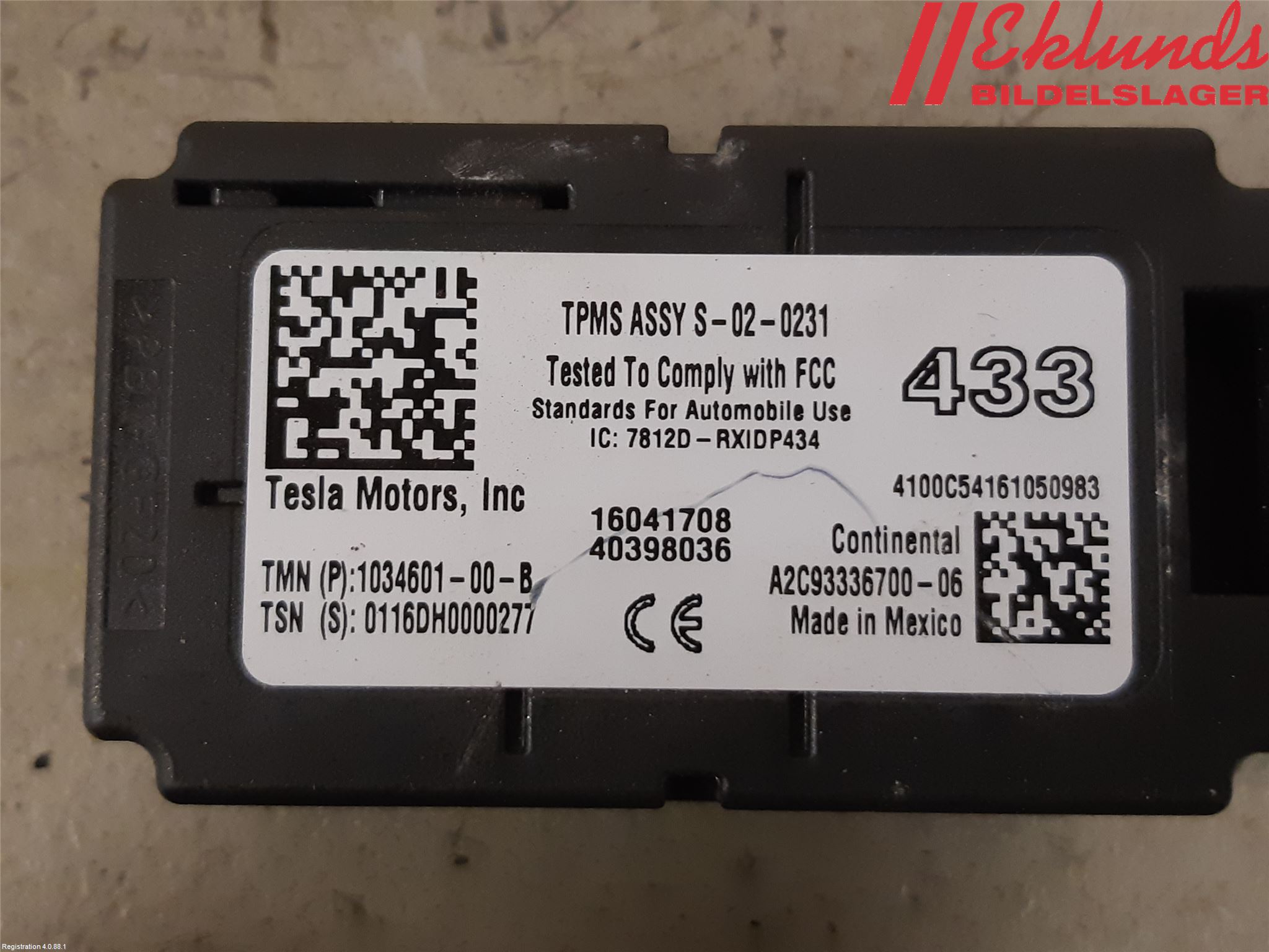 Tesla MODEL S 13- Styrenhet Övrigt