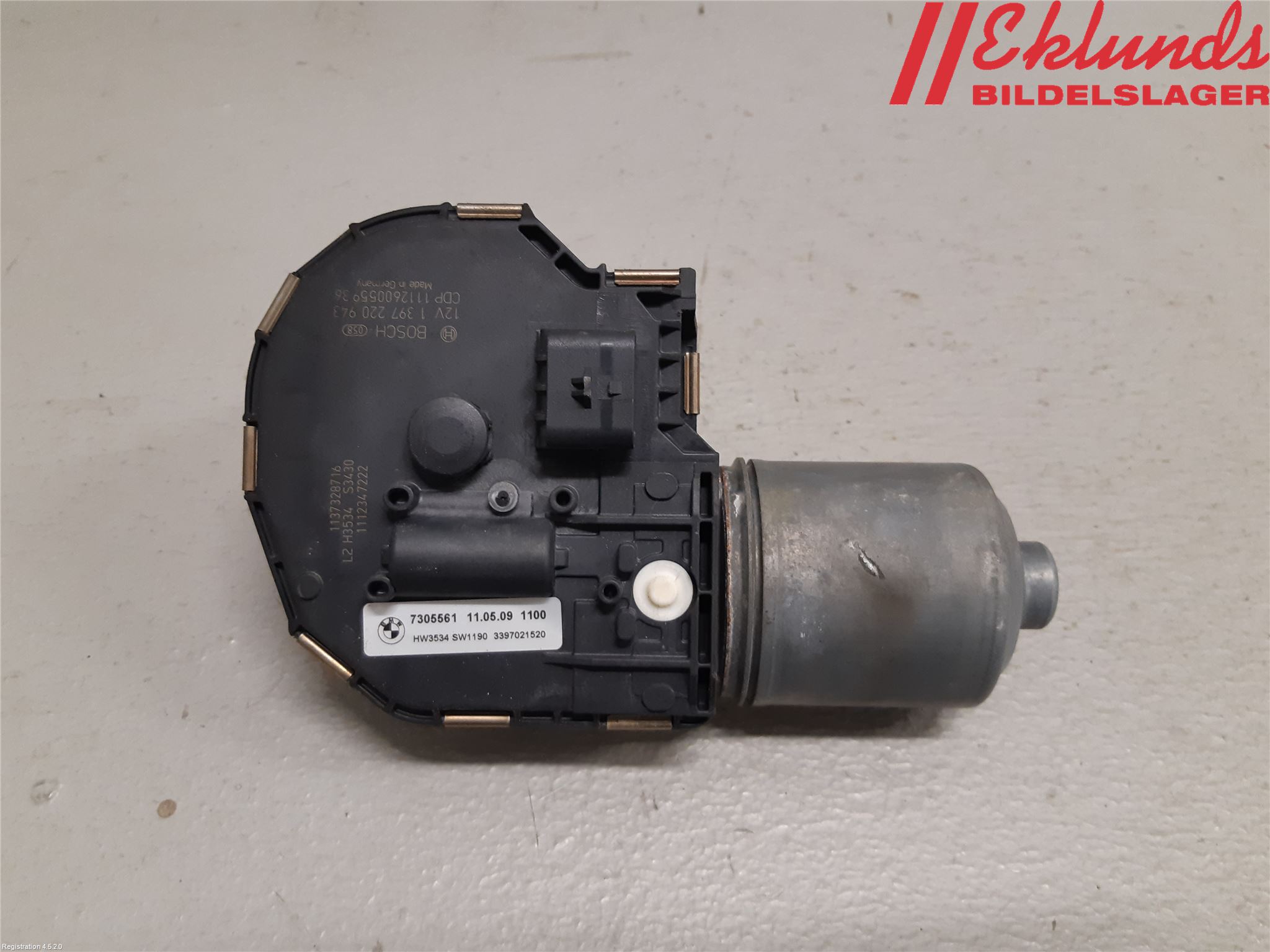 BMW 5 F10/F11/F18 09-17 Torkarmotor Vindruta