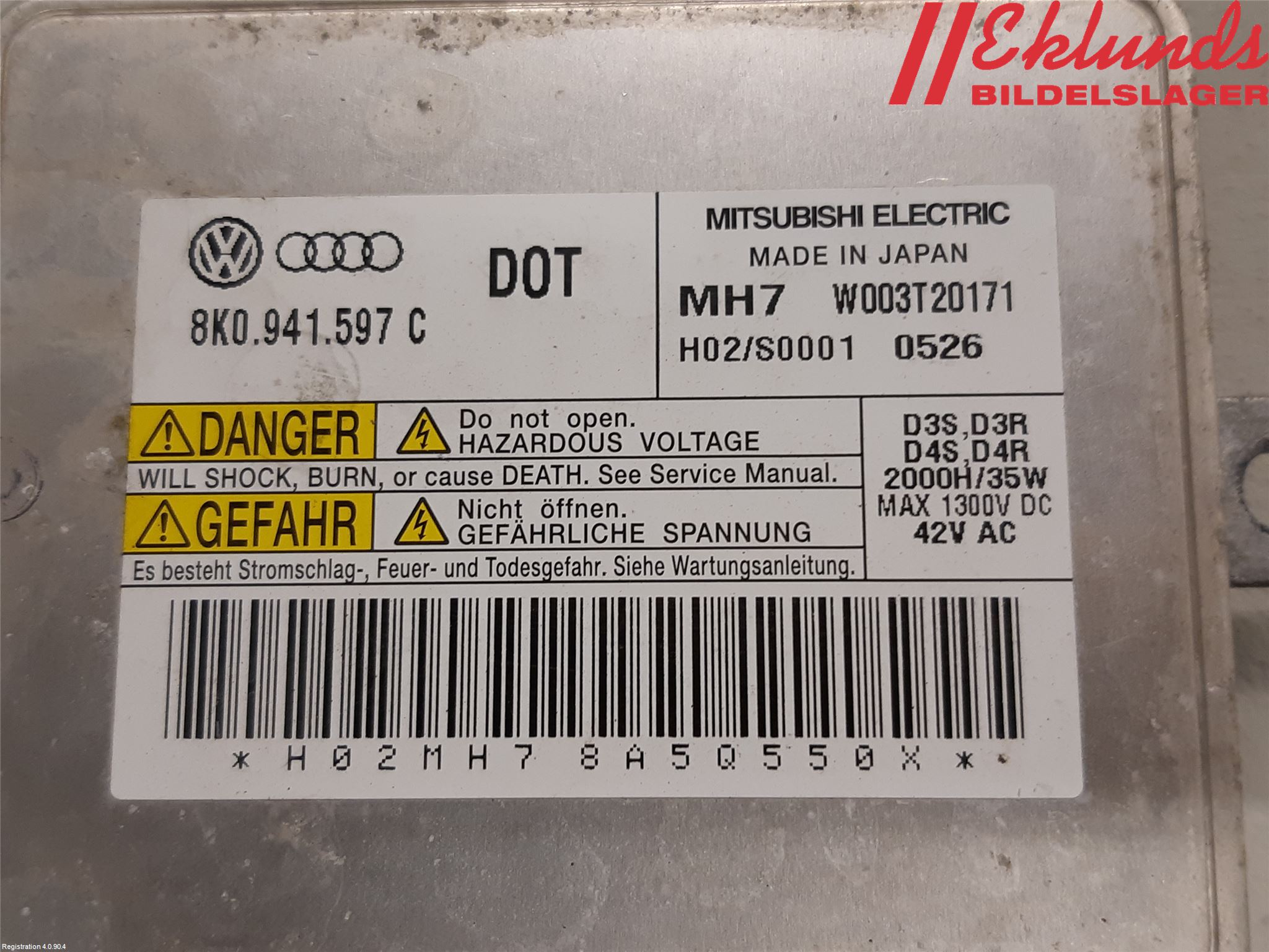 Volkswagen VW TOURAN 10-15 Styrenhet Strålkastare