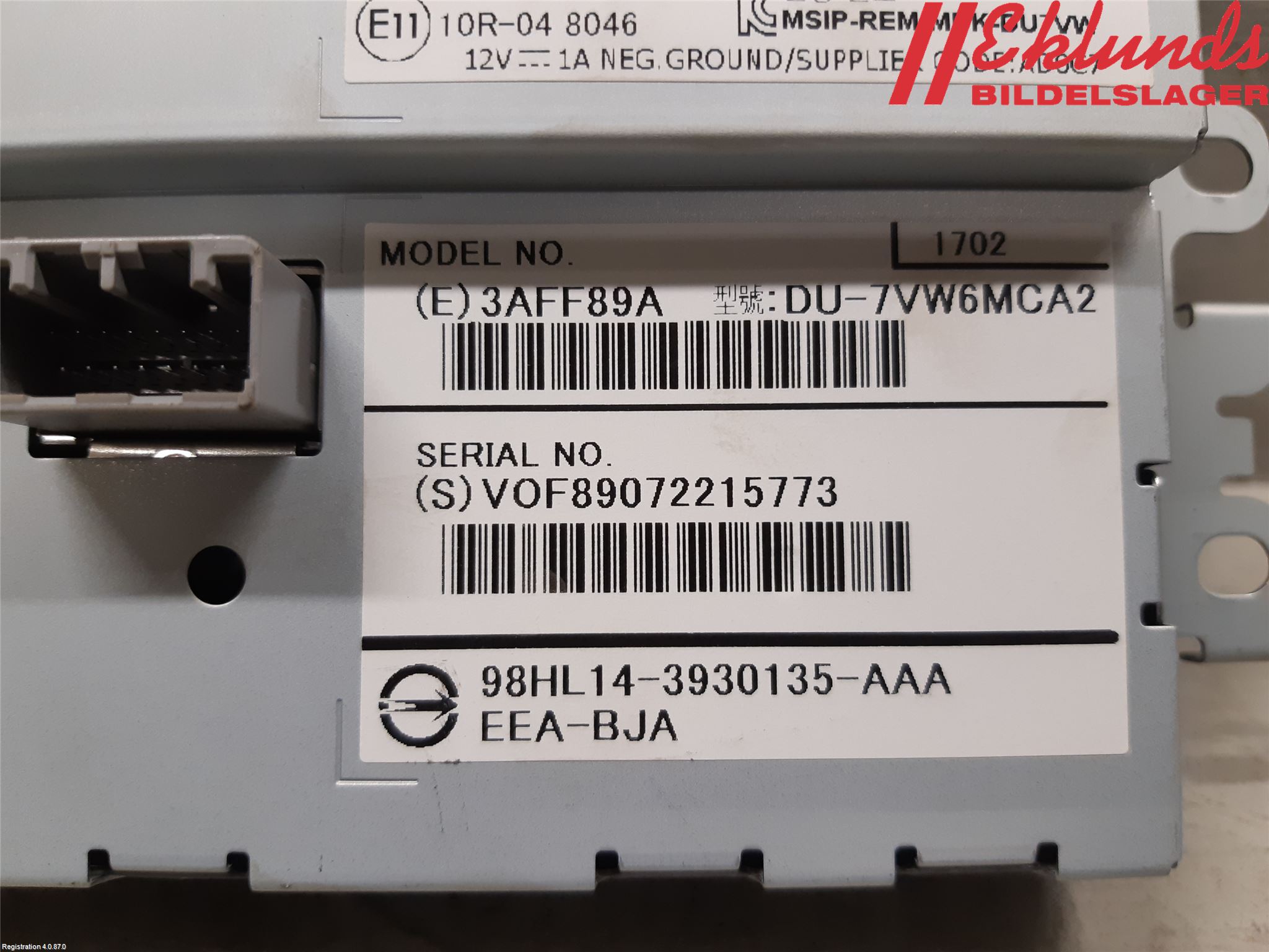 Volvo V40 12-19 Bildskärm