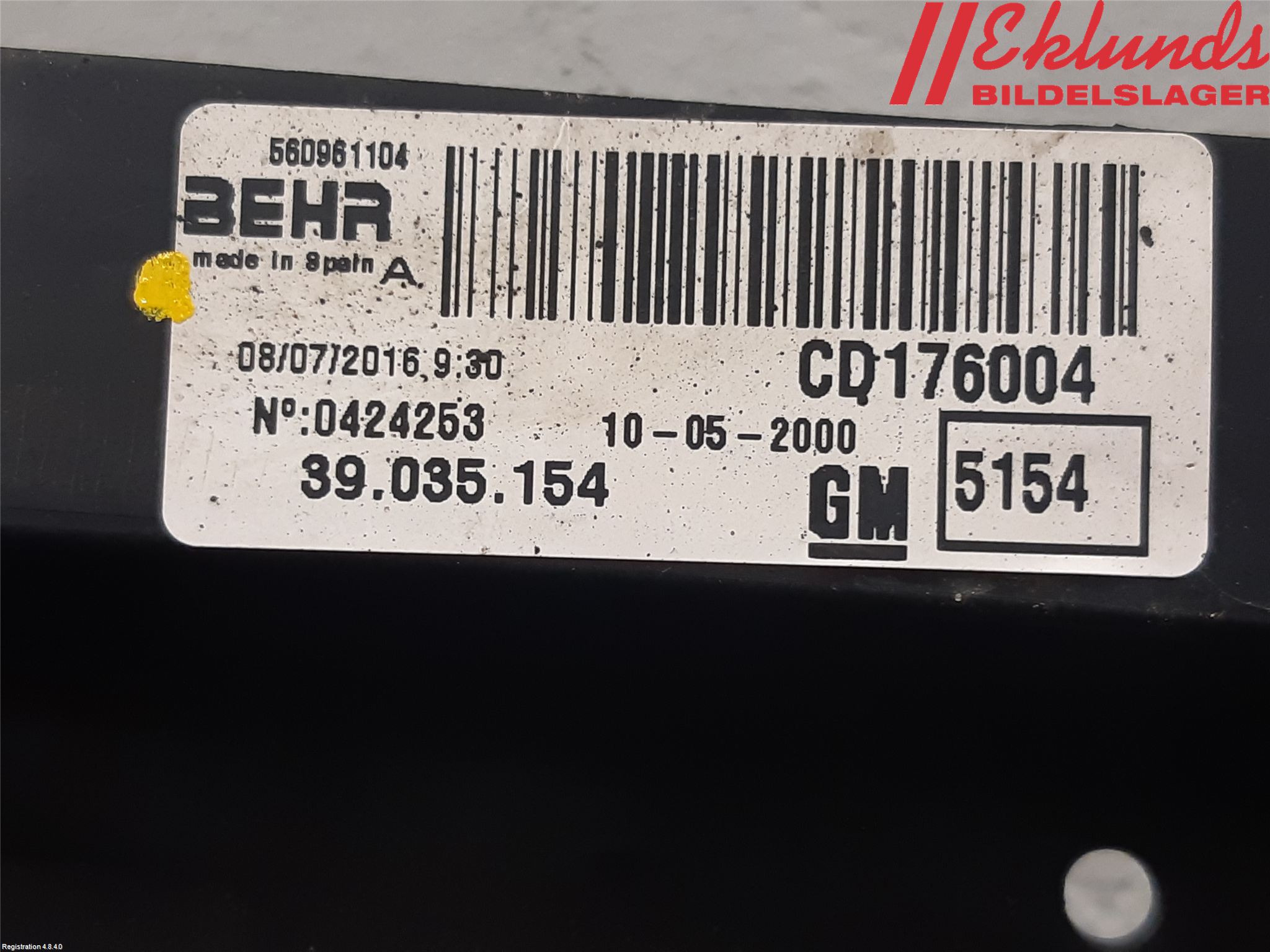 Opel CORSA E 15-19 Kylfläkt El