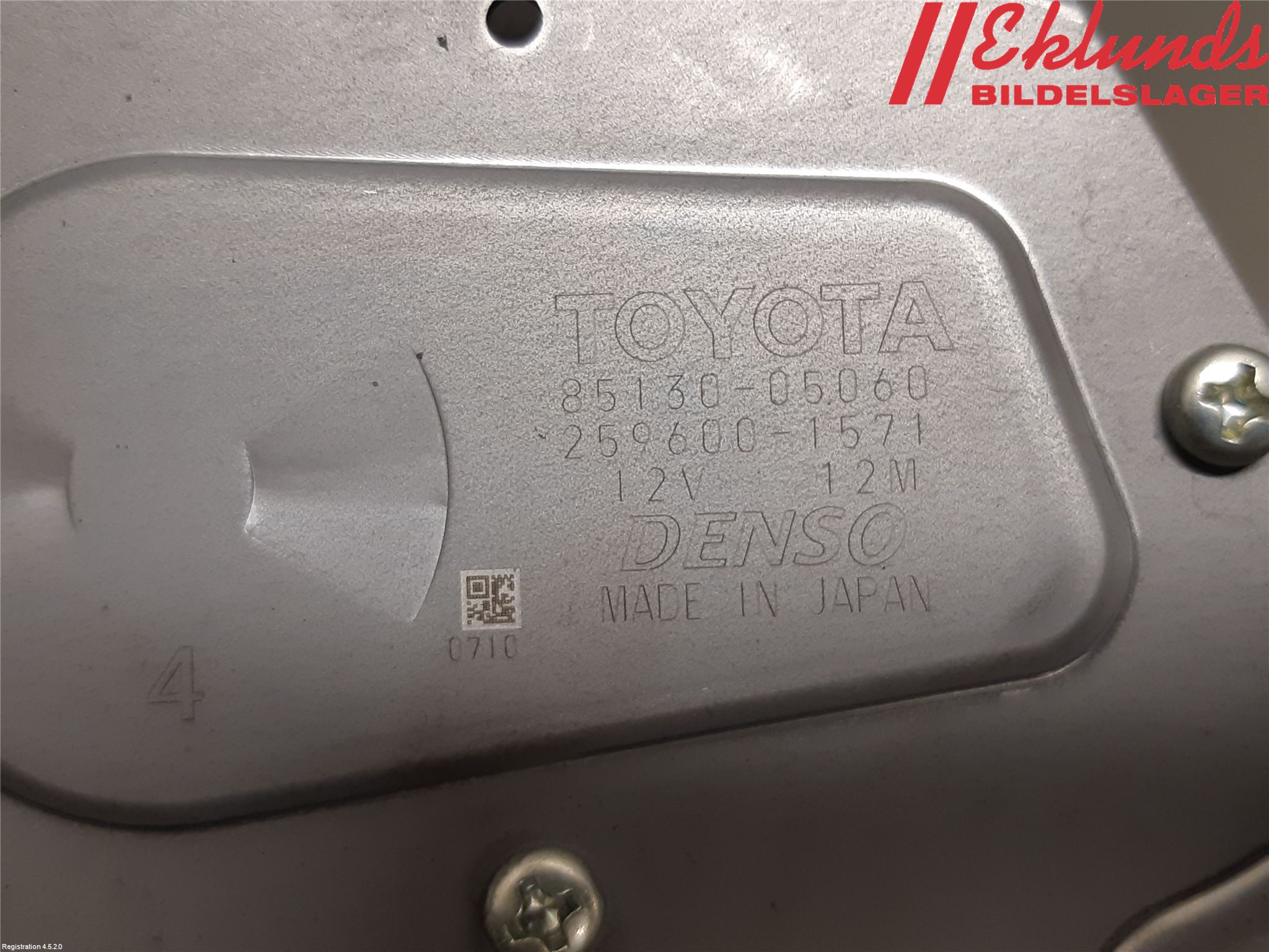 Toyota AVENSIS 09-15 Torkarmotor Baklucka