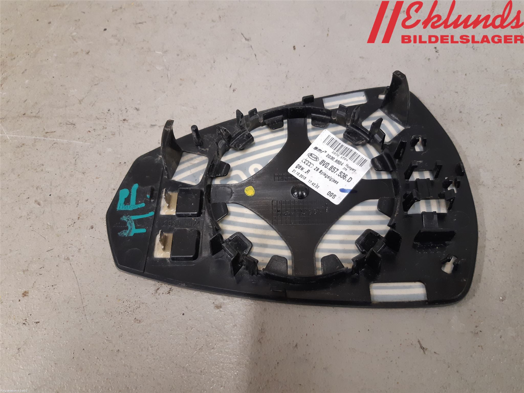 Audi A3/S3 05-13 Spegelglas Hö