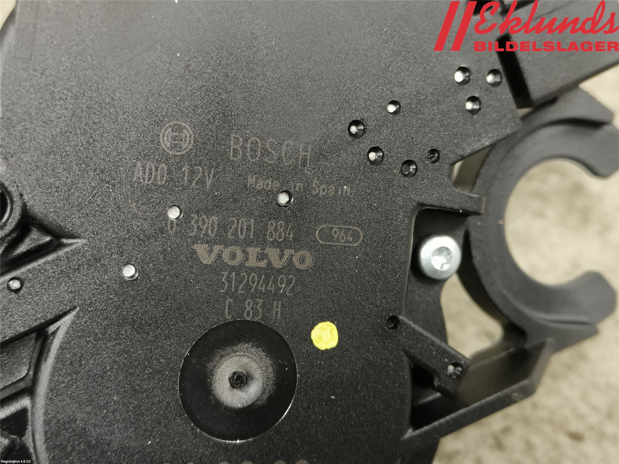 Volvo V60 11-13 Torkarmotor Baklucka