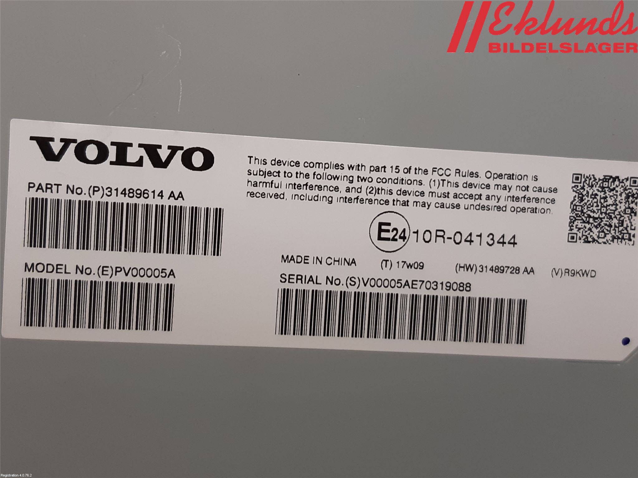Volvo V90 17->> Radio-Stereo Förstärkare