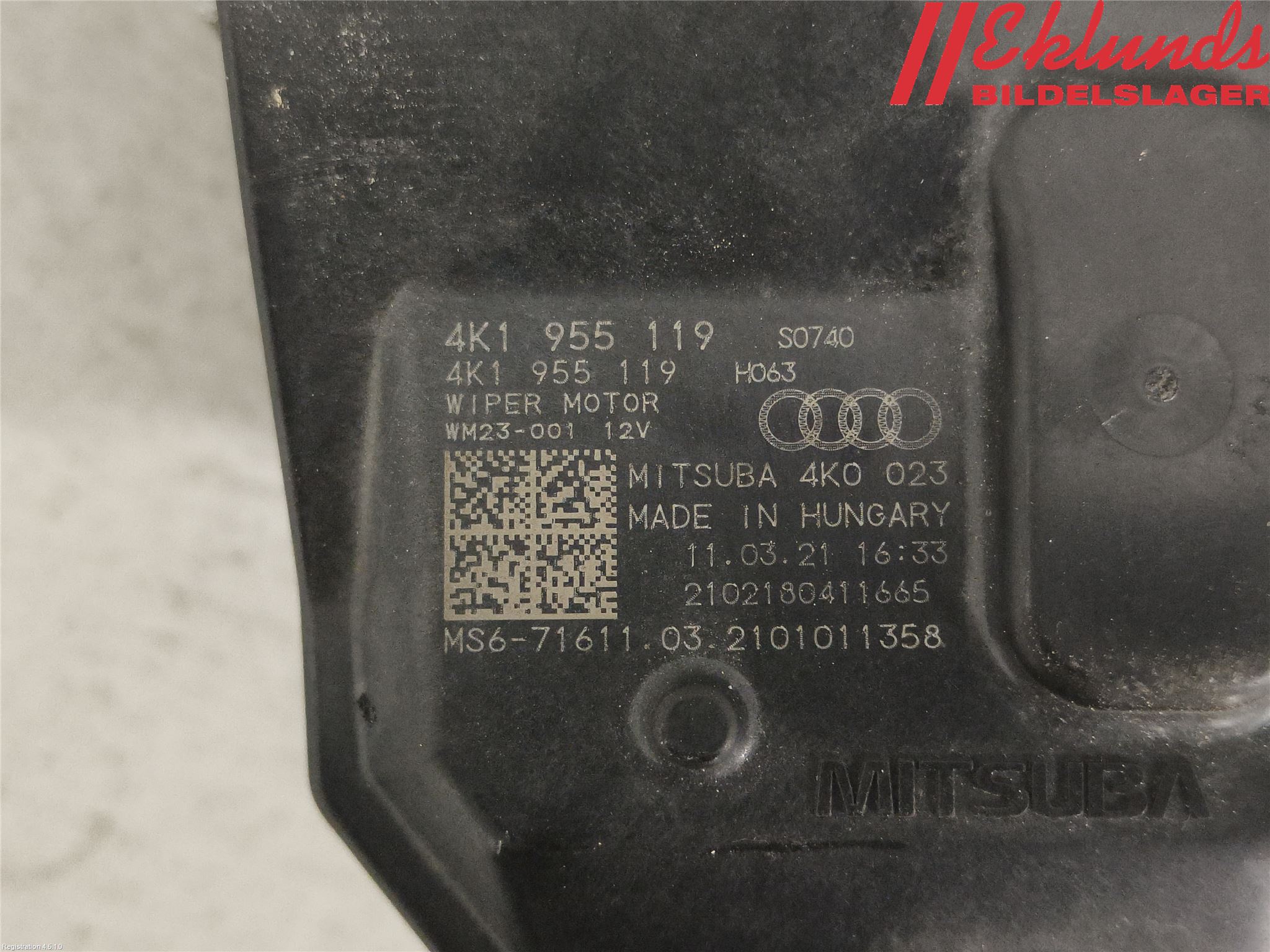 Audi A6 F2/C8 19- Torkarmotor Vindruta