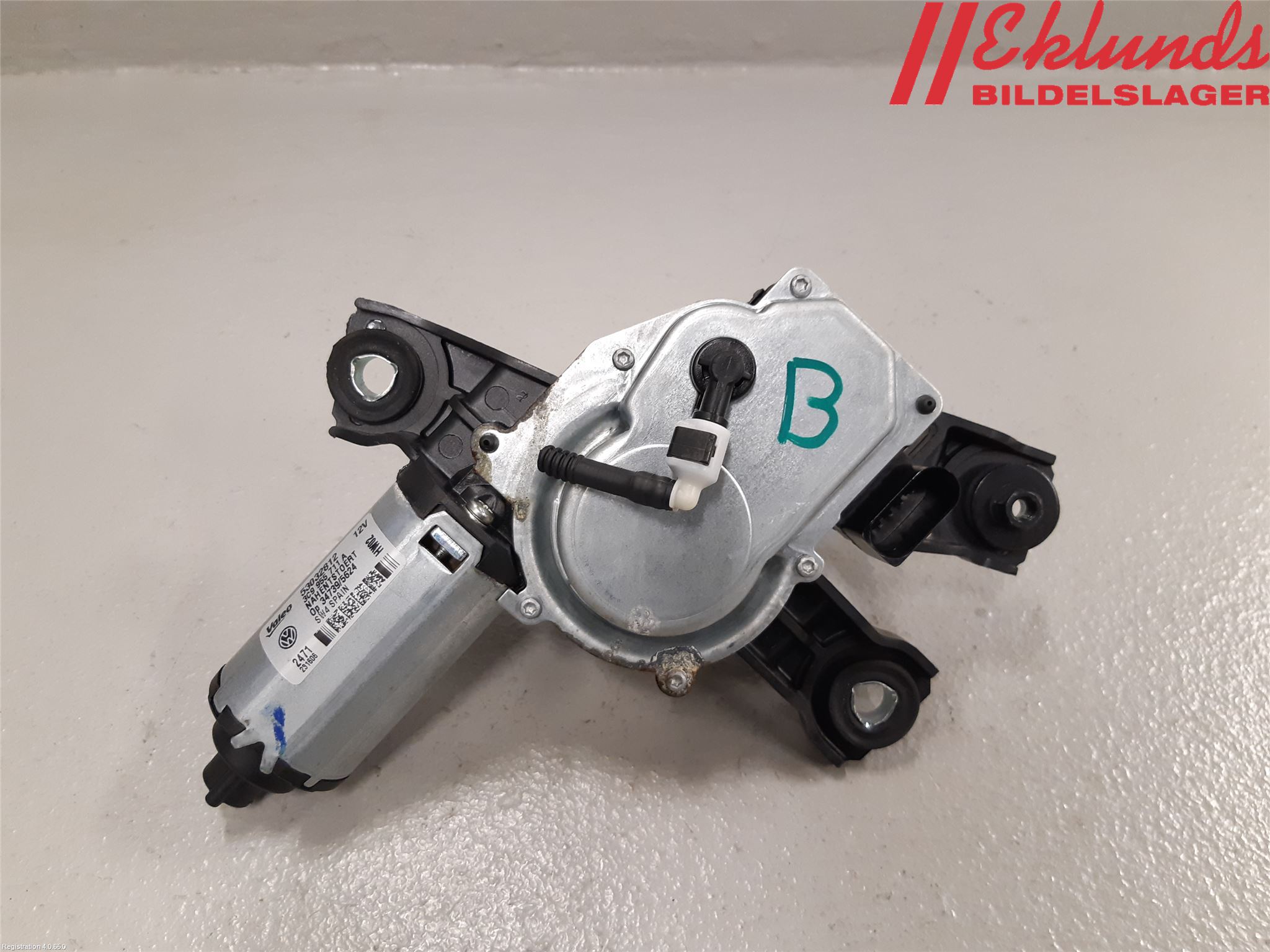 Volkswagen VW PASSAT 11-14 Torkarmotor Baklucka