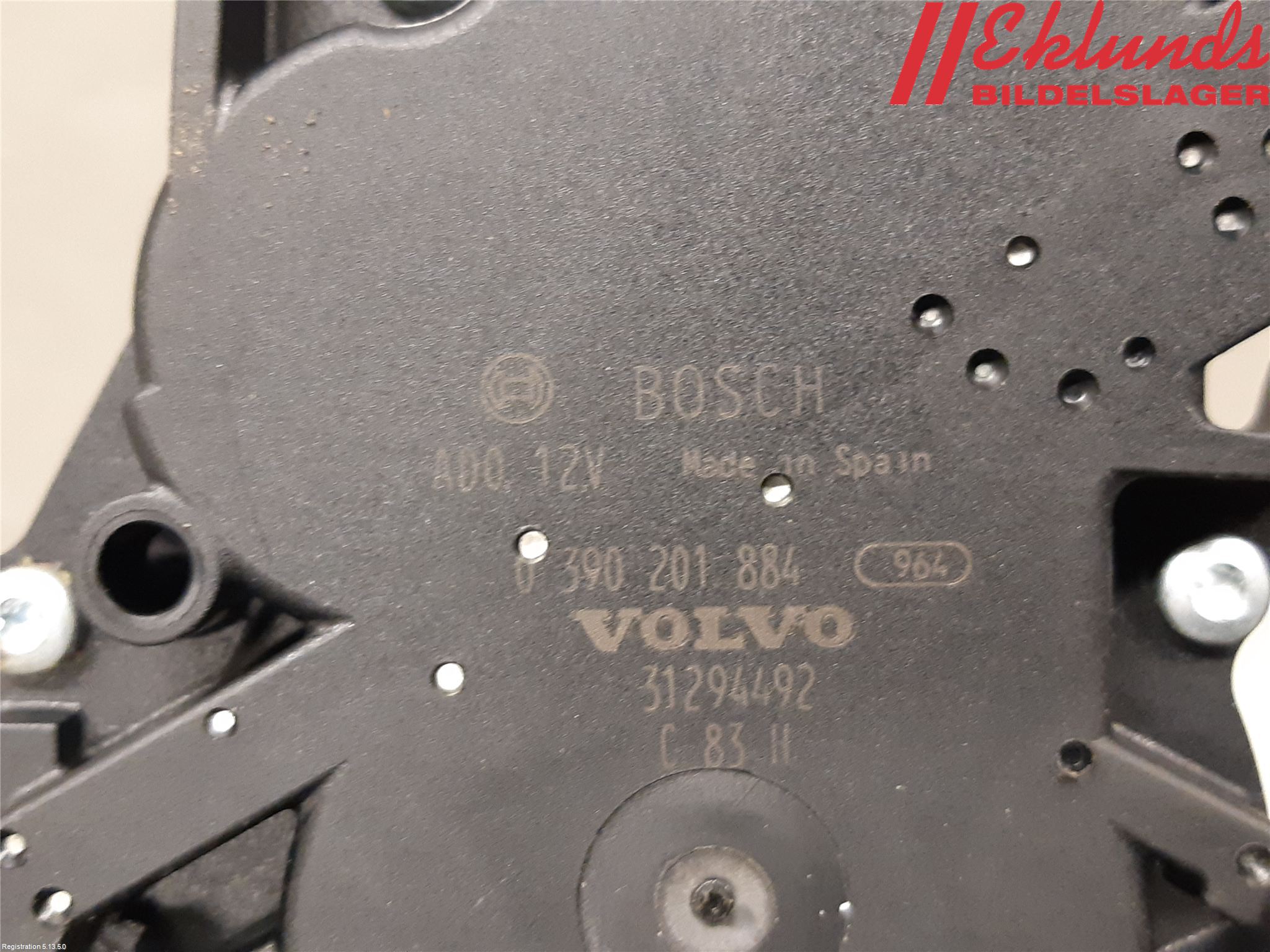 Volvo V60 11-13 Torkarmotor Baklucka