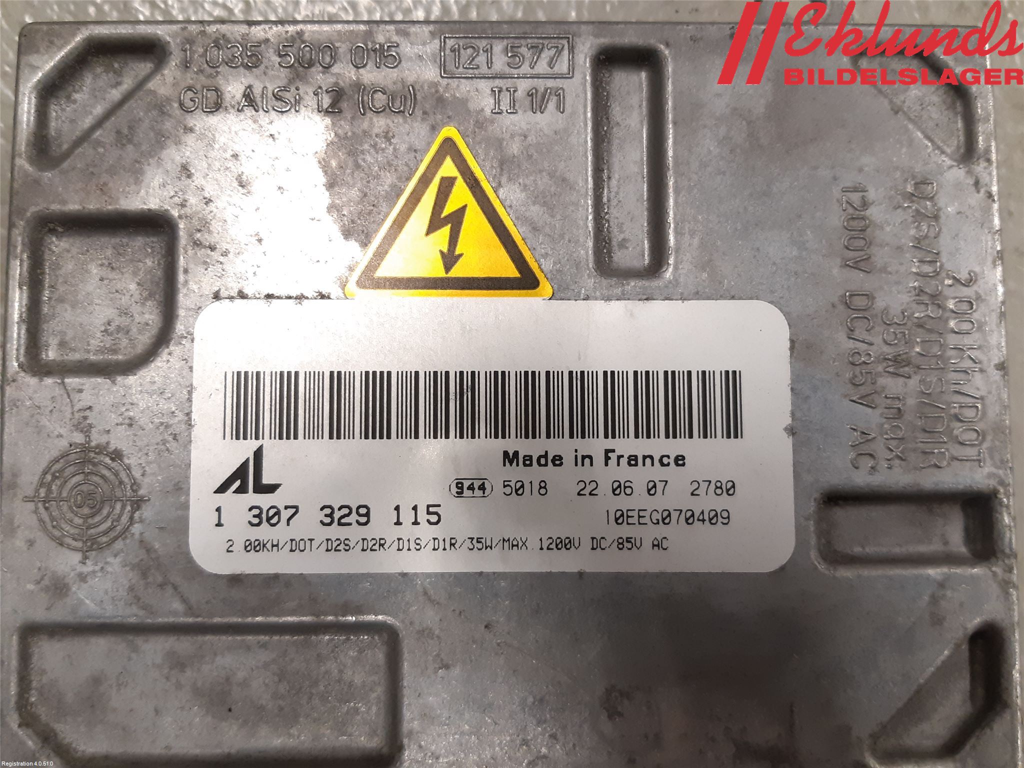 Audi A4/S4 05-07 Styrenhet Strålkastare