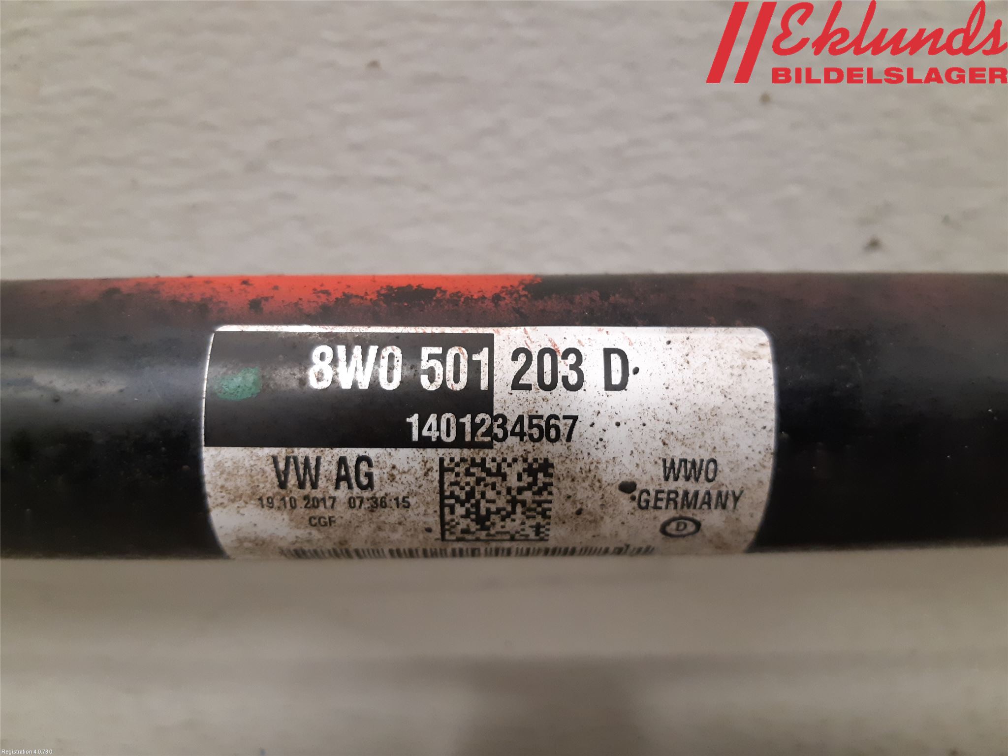 Audi A4/S4 B9 16-19 Drivaxel Bak Vänster