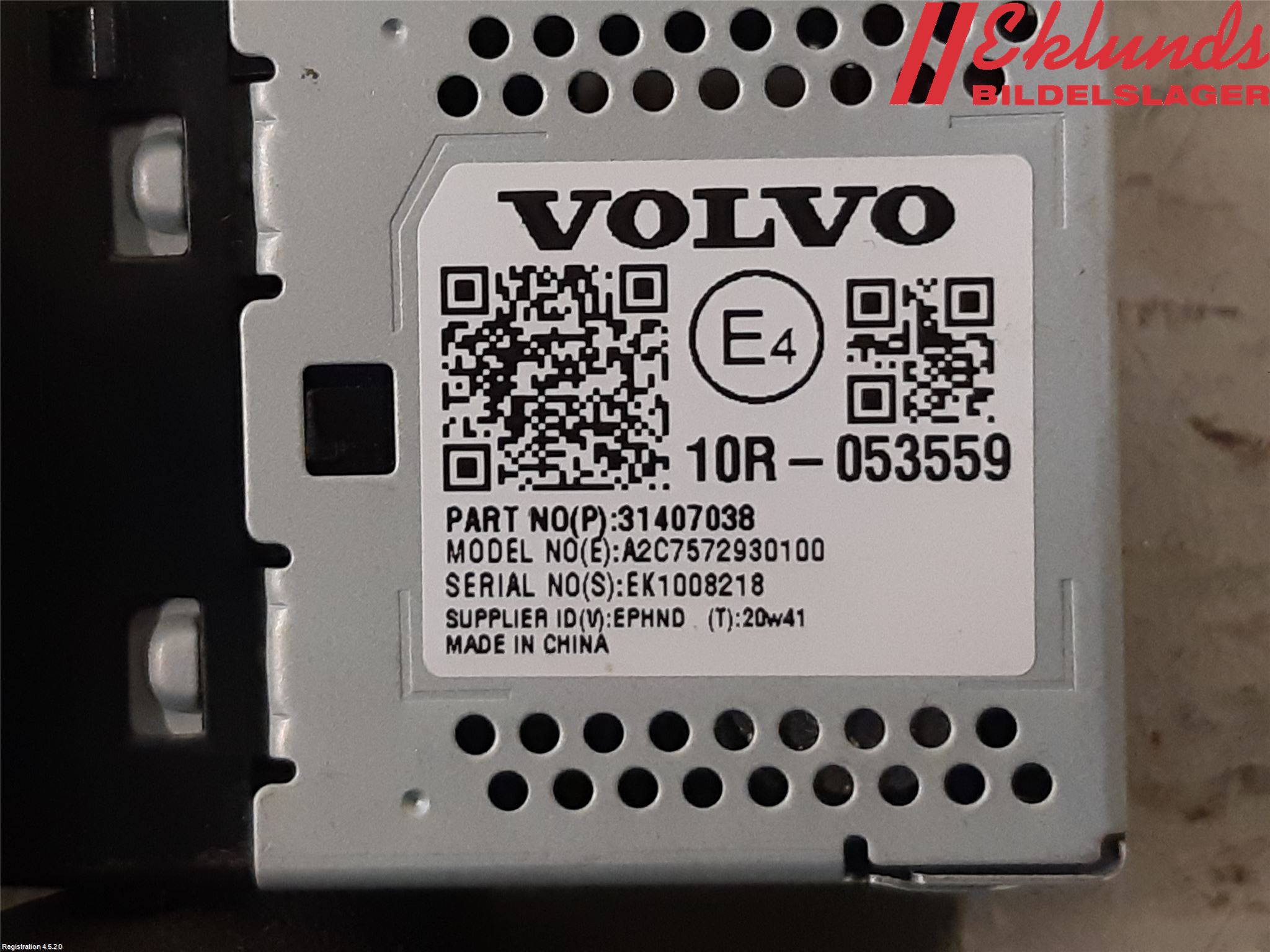 Volvo XC40/RECHARGE 18- Usb Connection