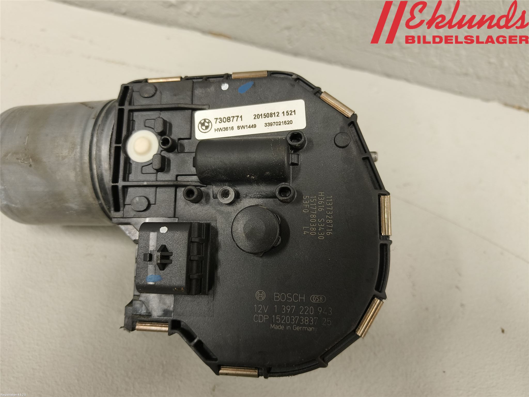 BMW 5 F10/F11/F18 09-17 Torkarmotor Vindruta