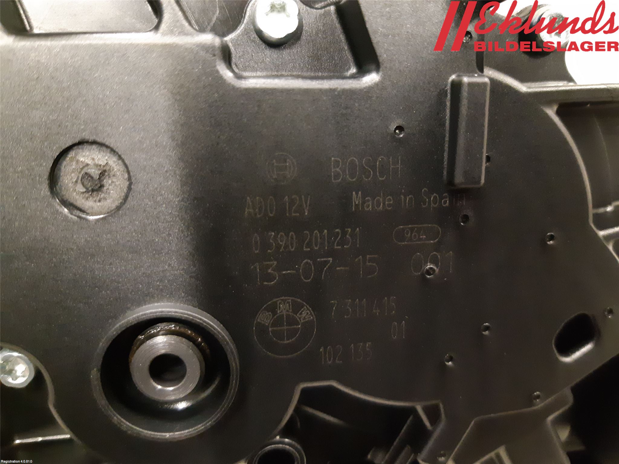 BMW 3 F30/F31/F80 12-19 Torkarmotor Baklucka