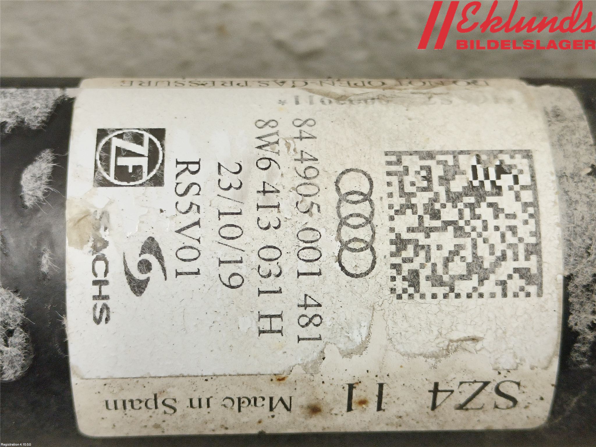 Audi A4/S4 B9 20- Fjäderben Fram Höger